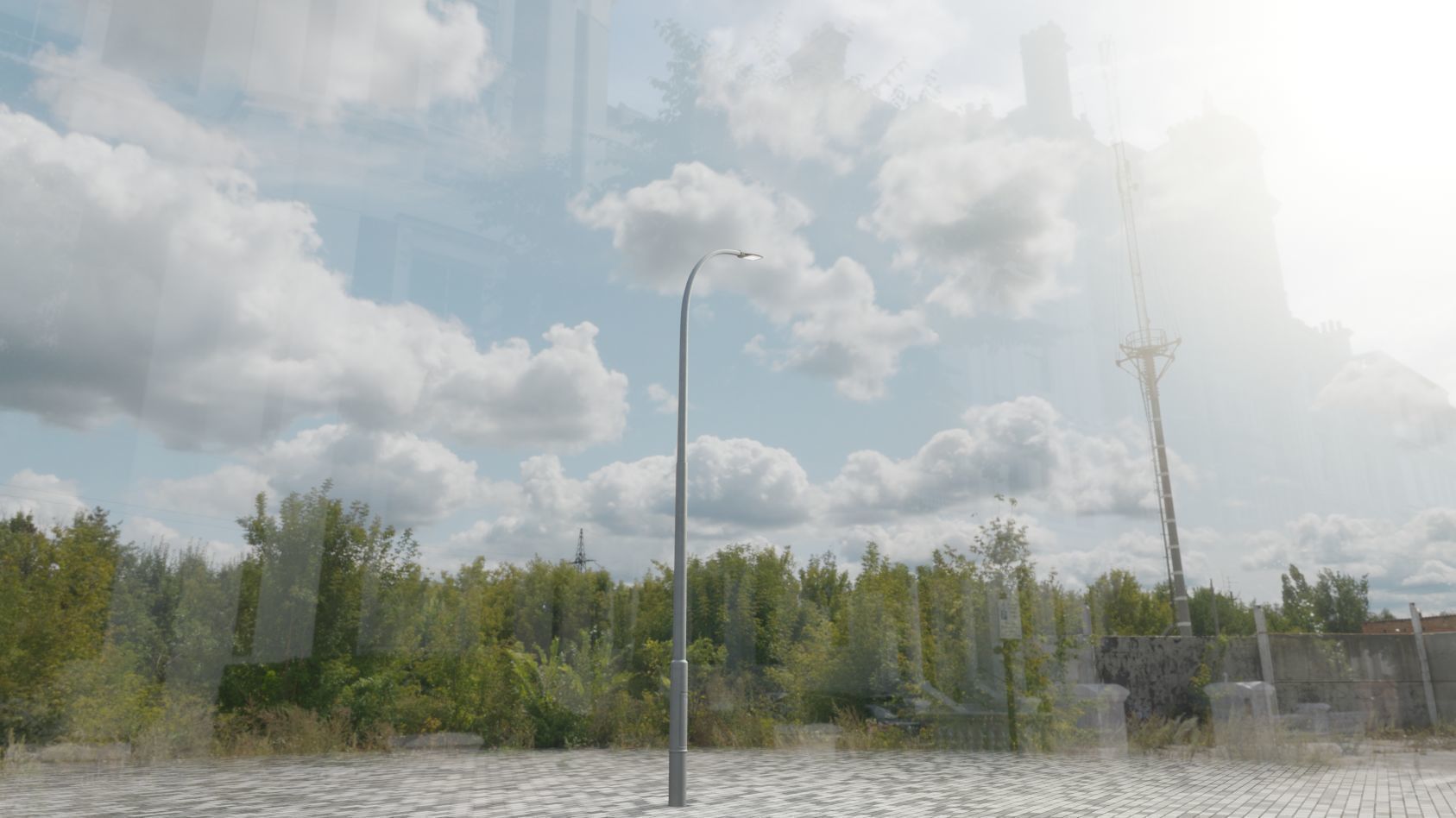 Street Light 12 version 11 6m with pole 1 Low-poly 3D model_70