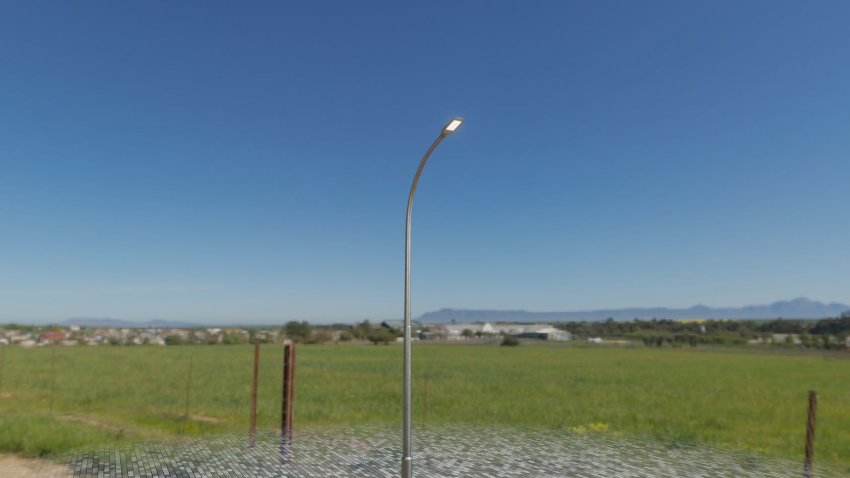 Street Light 12 version 11 6m with pole 1 Low-poly 3D model_23