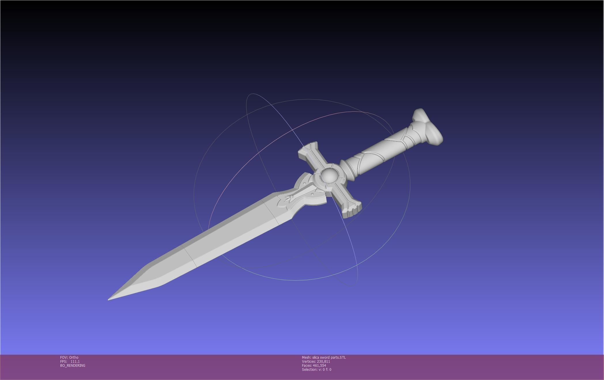 Sword Art Online Silica Sword Printable Assembly 3D print model_130