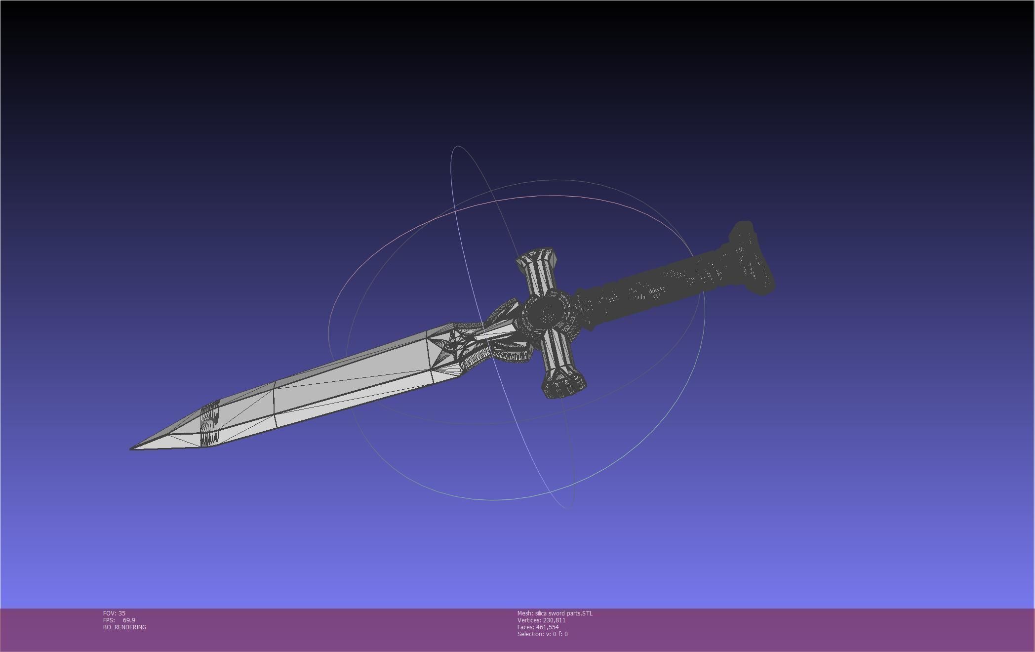 Sword Art Online Silica Sword Printable Assembly 3D print model_133