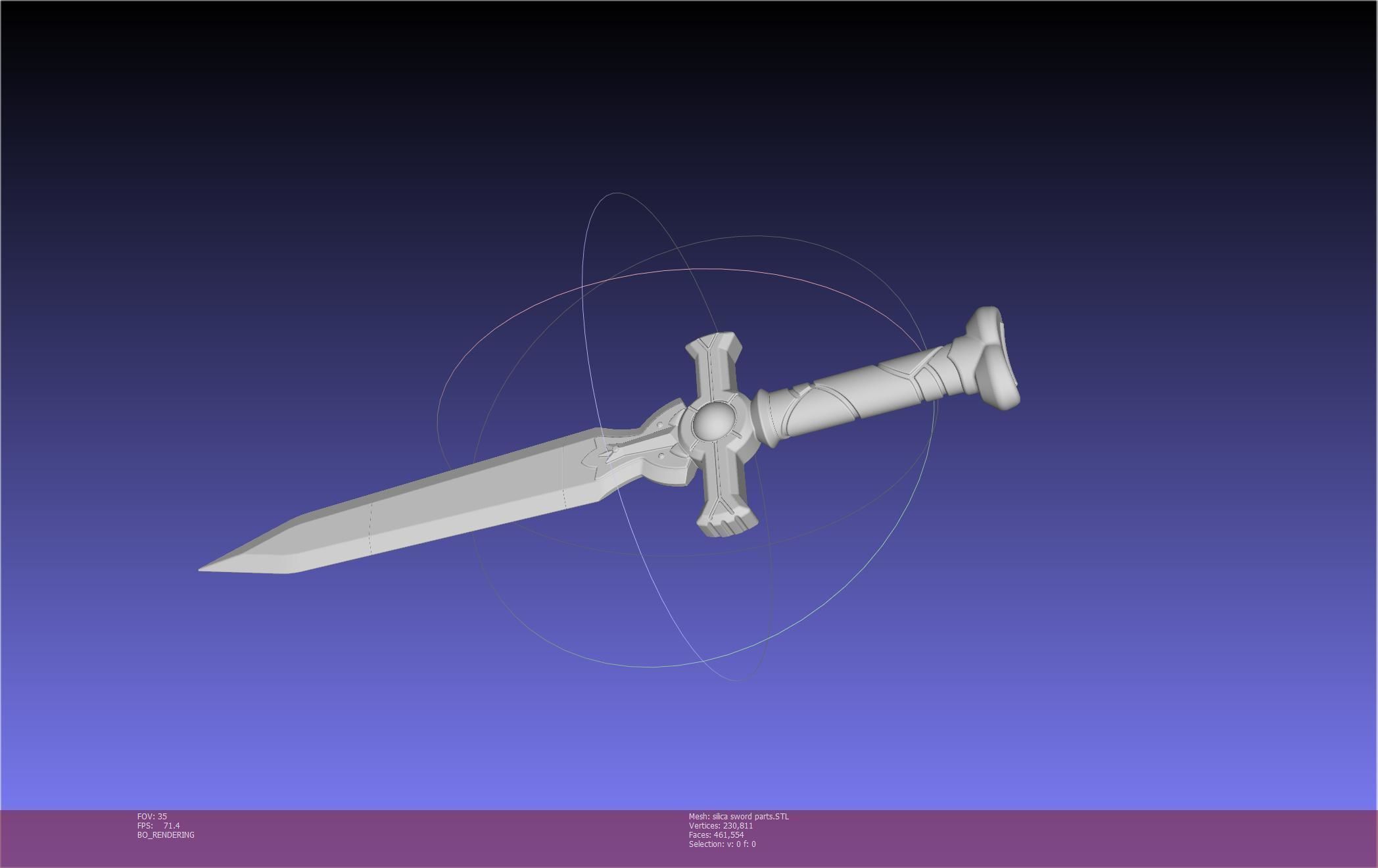 Sword Art Online Silica Sword Printable Assembly 3D print model_143