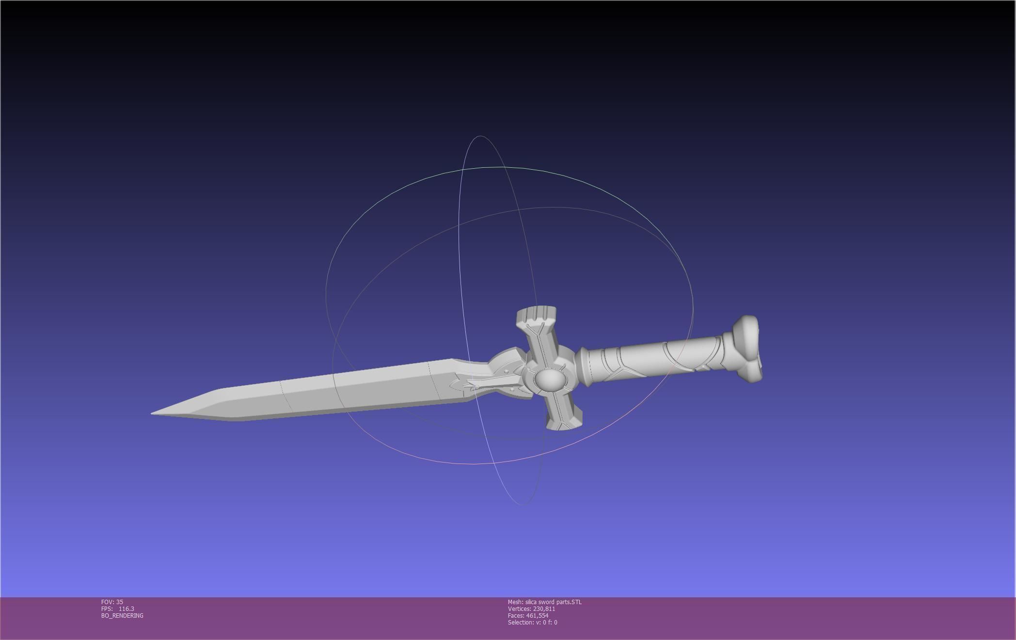 Sword Art Online Silica Sword Printable Assembly 3D print model_139