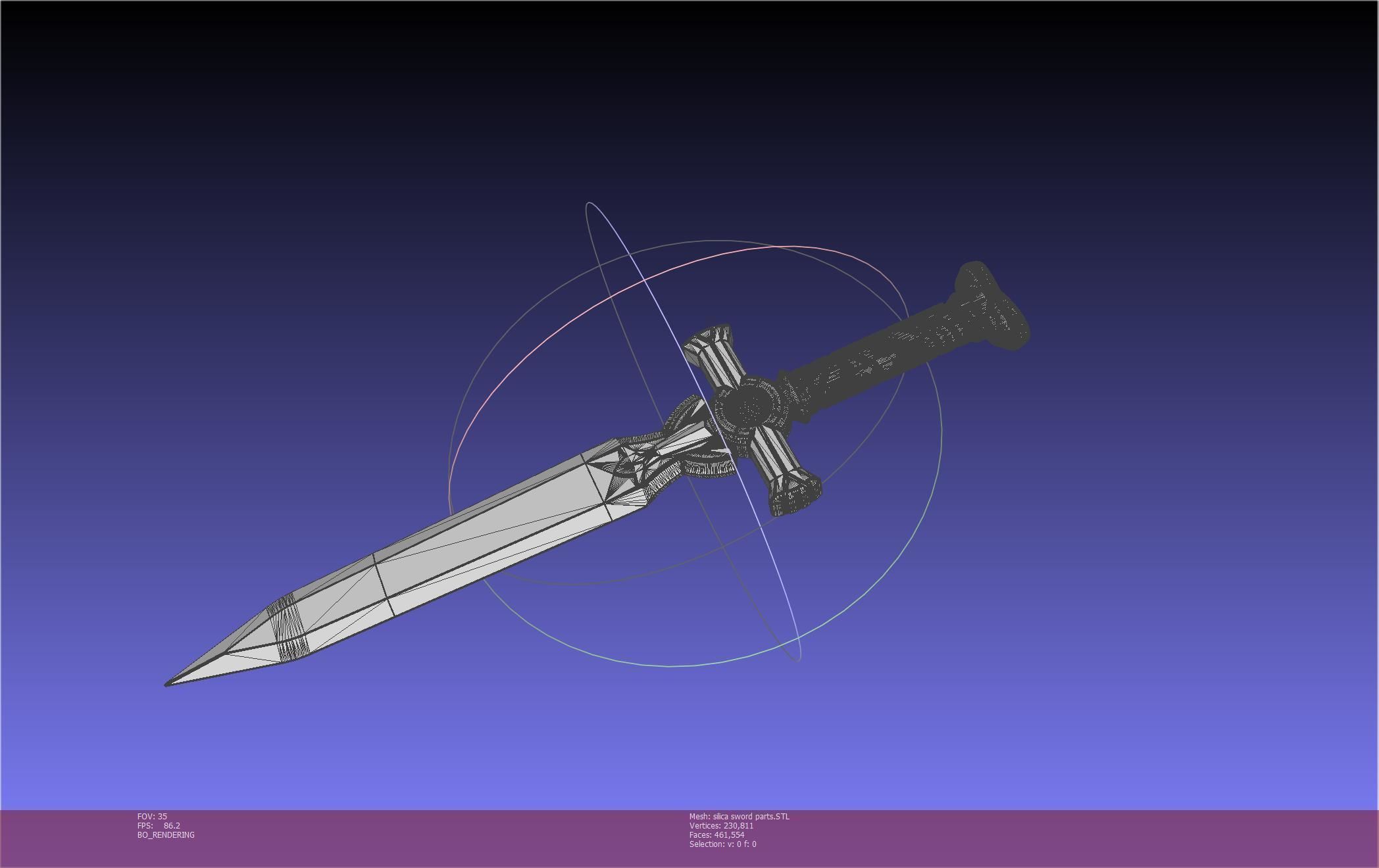 Sword Art Online Silica Sword Printable Assembly 3D print model_128