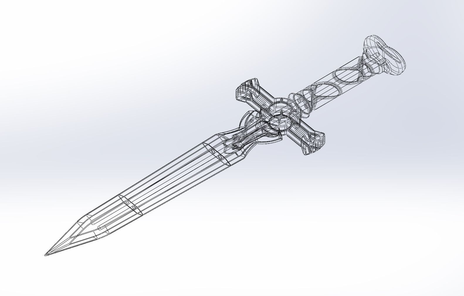 Sword Art Online Silica Sword Printable Assembly 3D print model_5