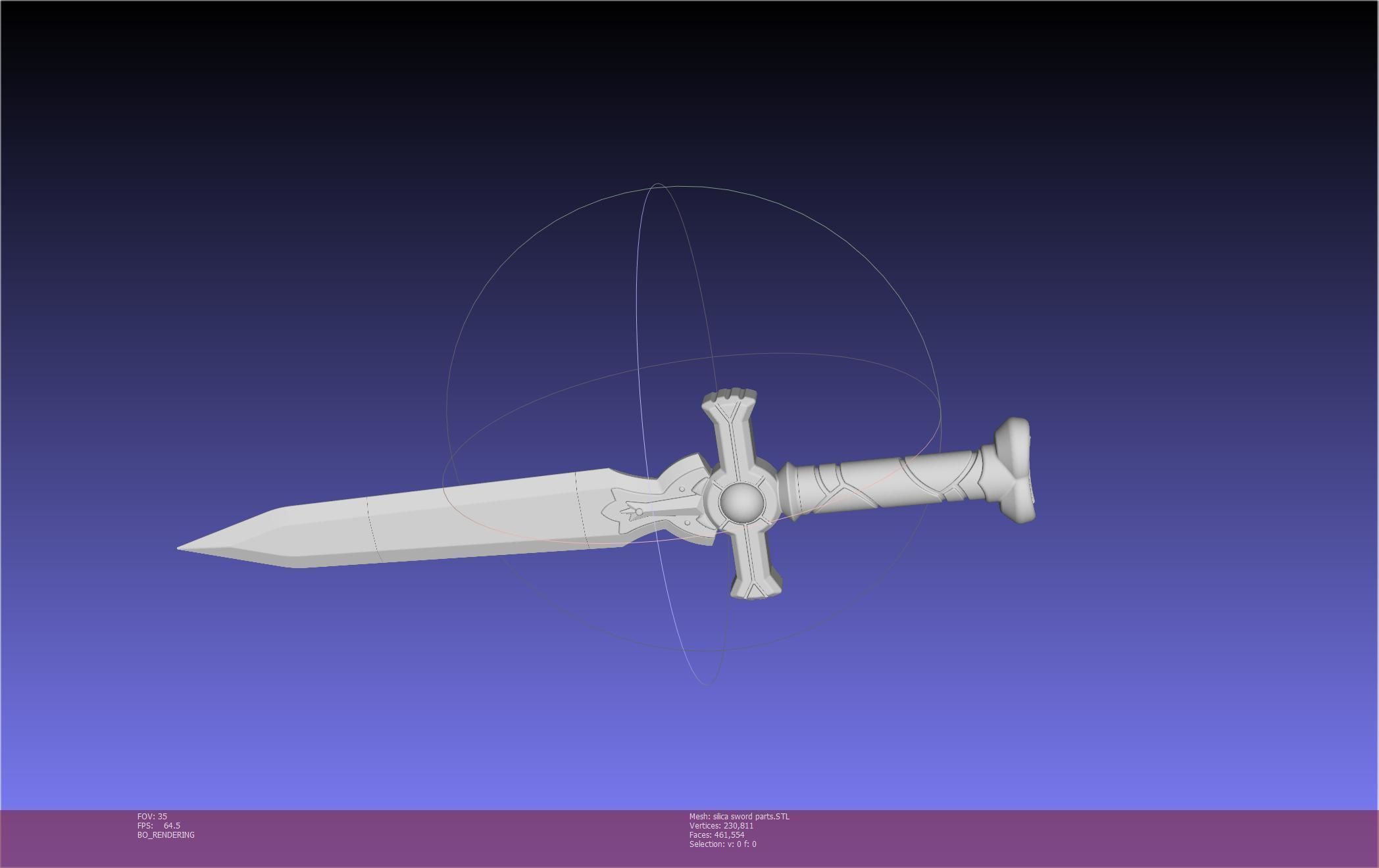 Sword Art Online Silica Sword Printable Assembly 3D print model_137