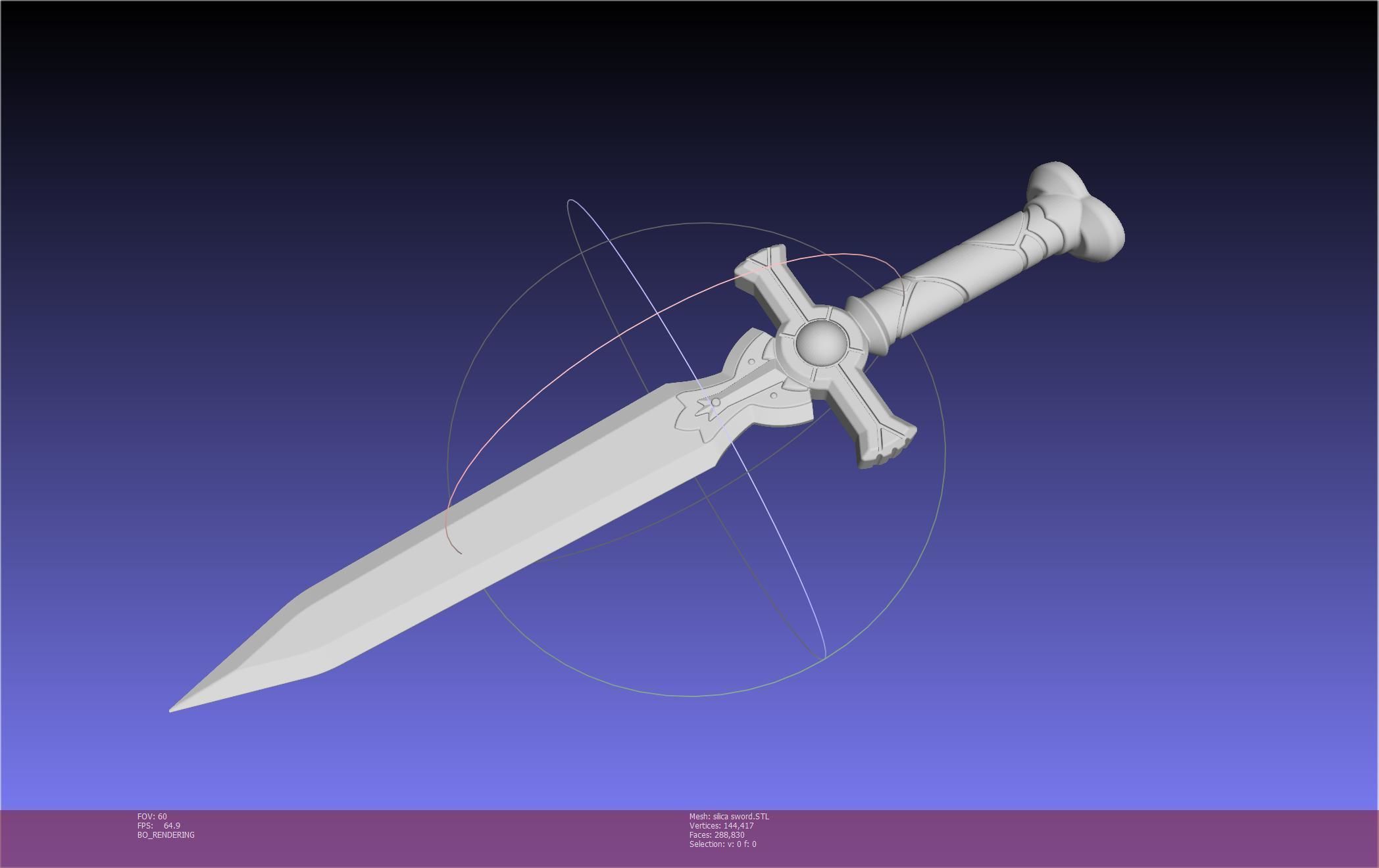 Sword Art Online Silica Sword Printable Assembly 3D print model_104