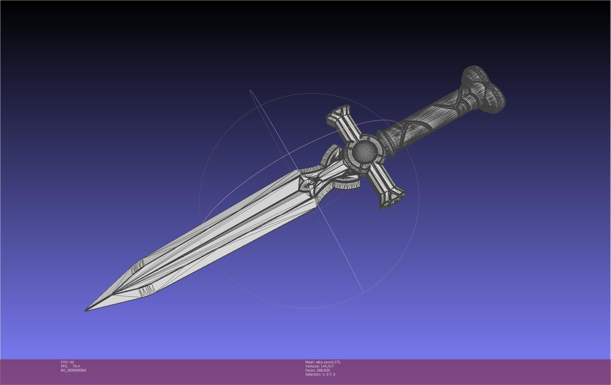 Sword Art Online Silica Sword Printable Assembly 3D print model_100