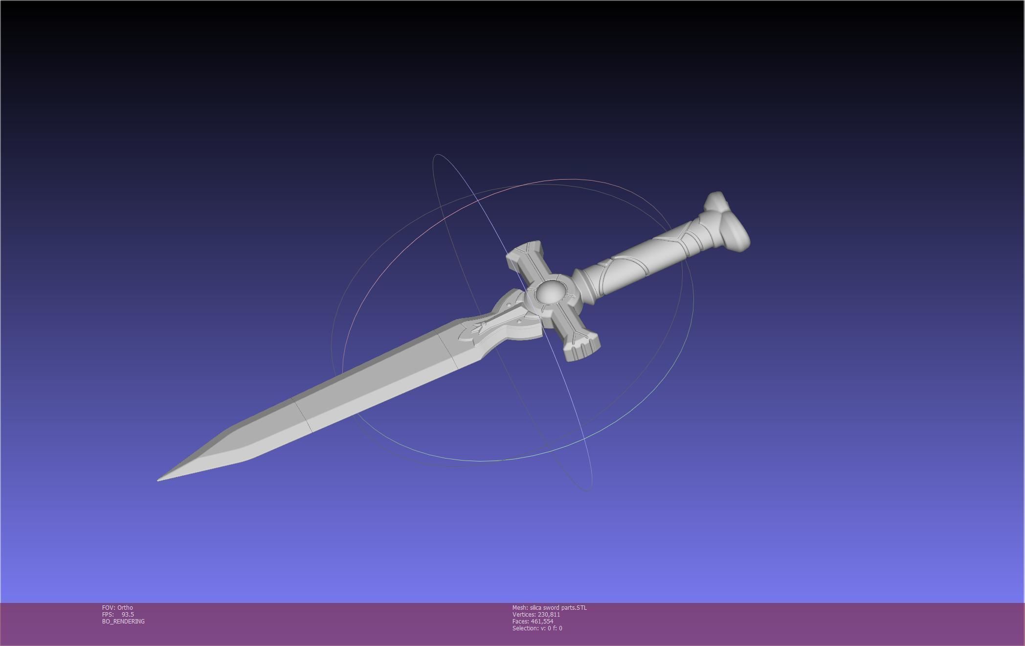 Sword Art Online Silica Sword Printable Assembly 3D print model_132