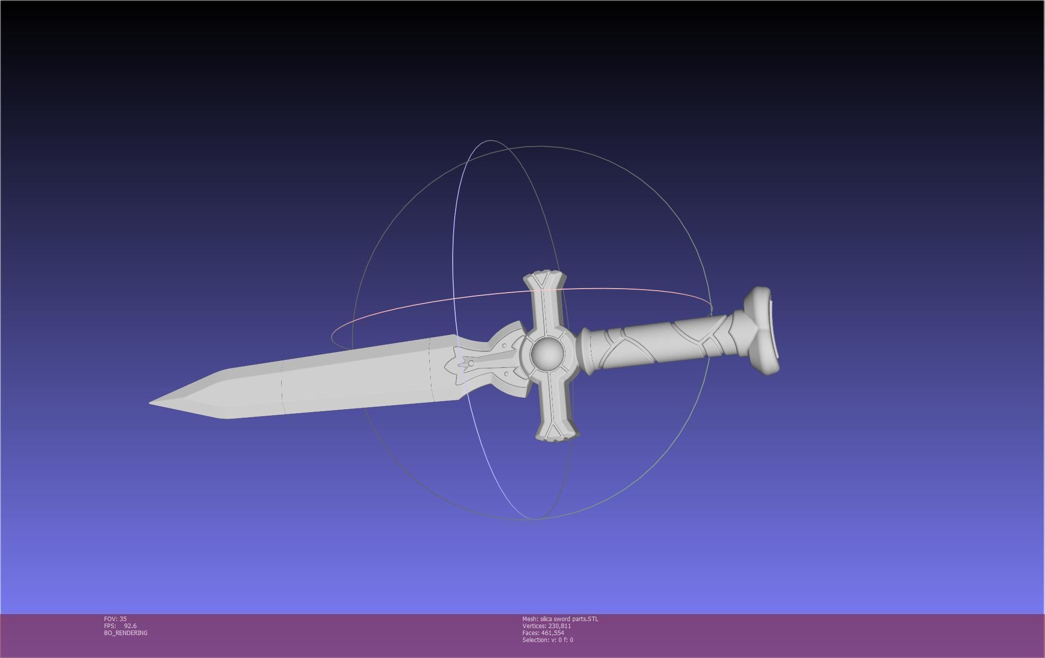 Sword Art Online Silica Sword Printable Assembly 3D print model_140