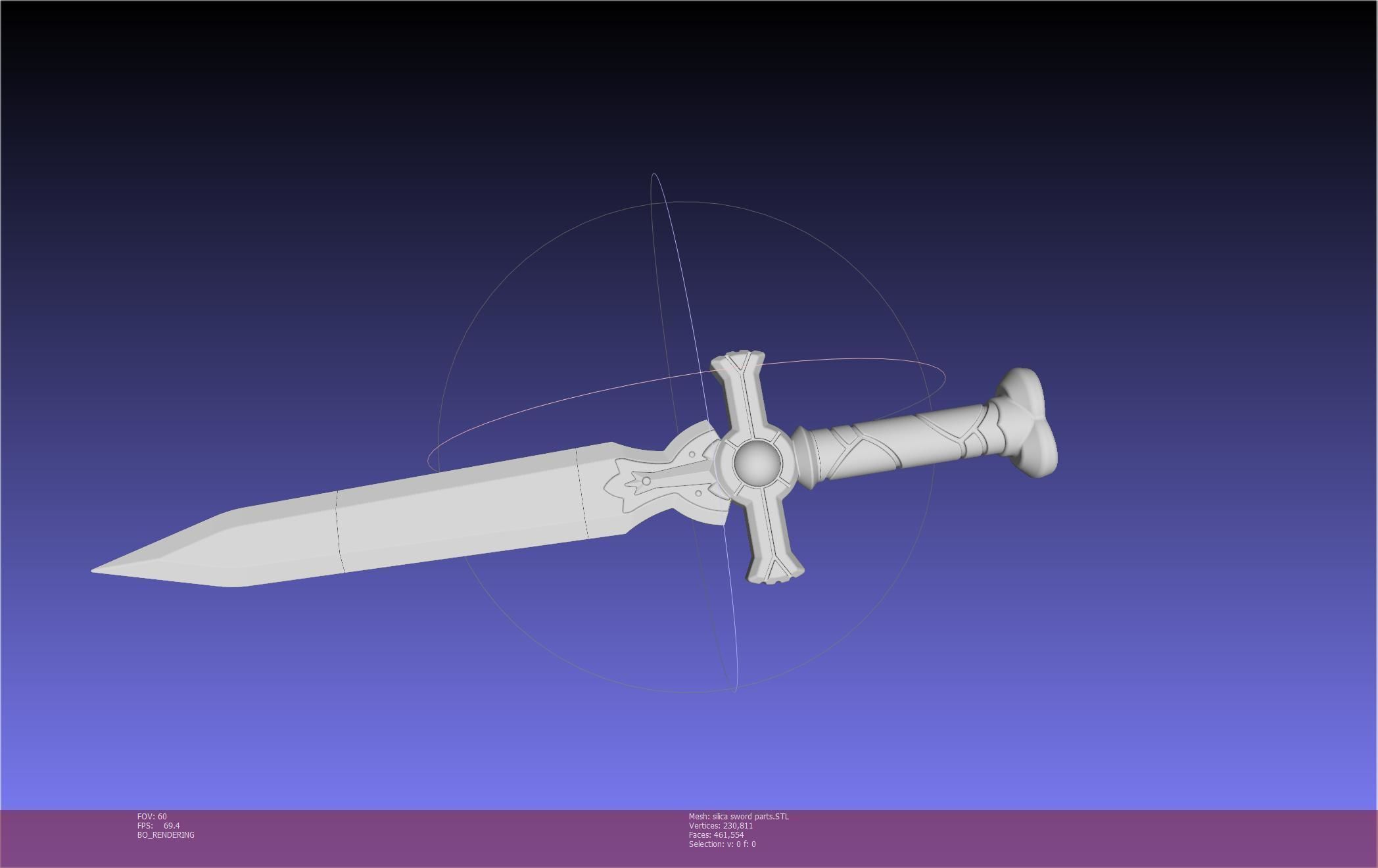 Sword Art Online Silica Sword Printable Assembly 3D print model_118