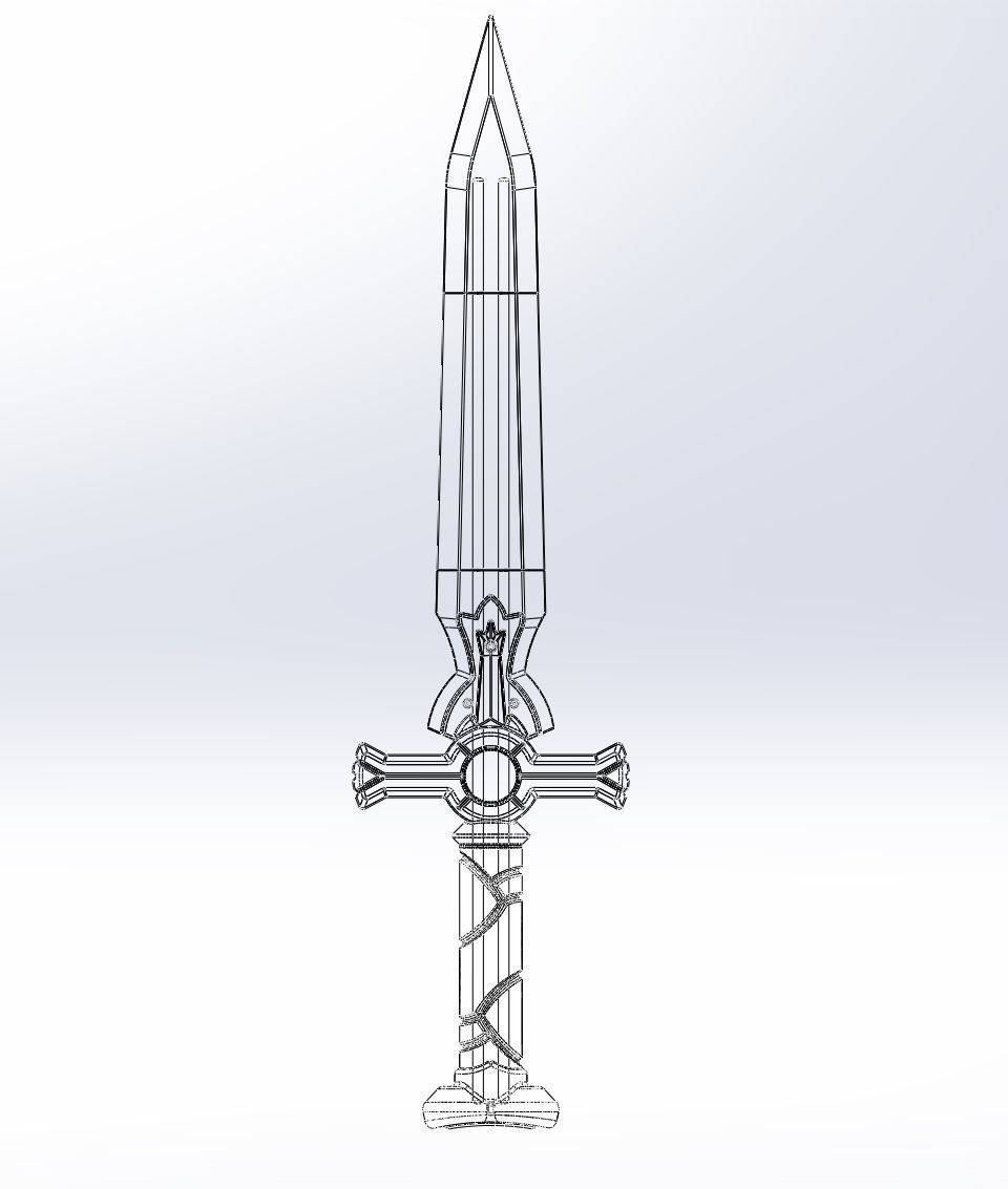 Sword Art Online Silica Sword Printable Assembly 3D print model_1