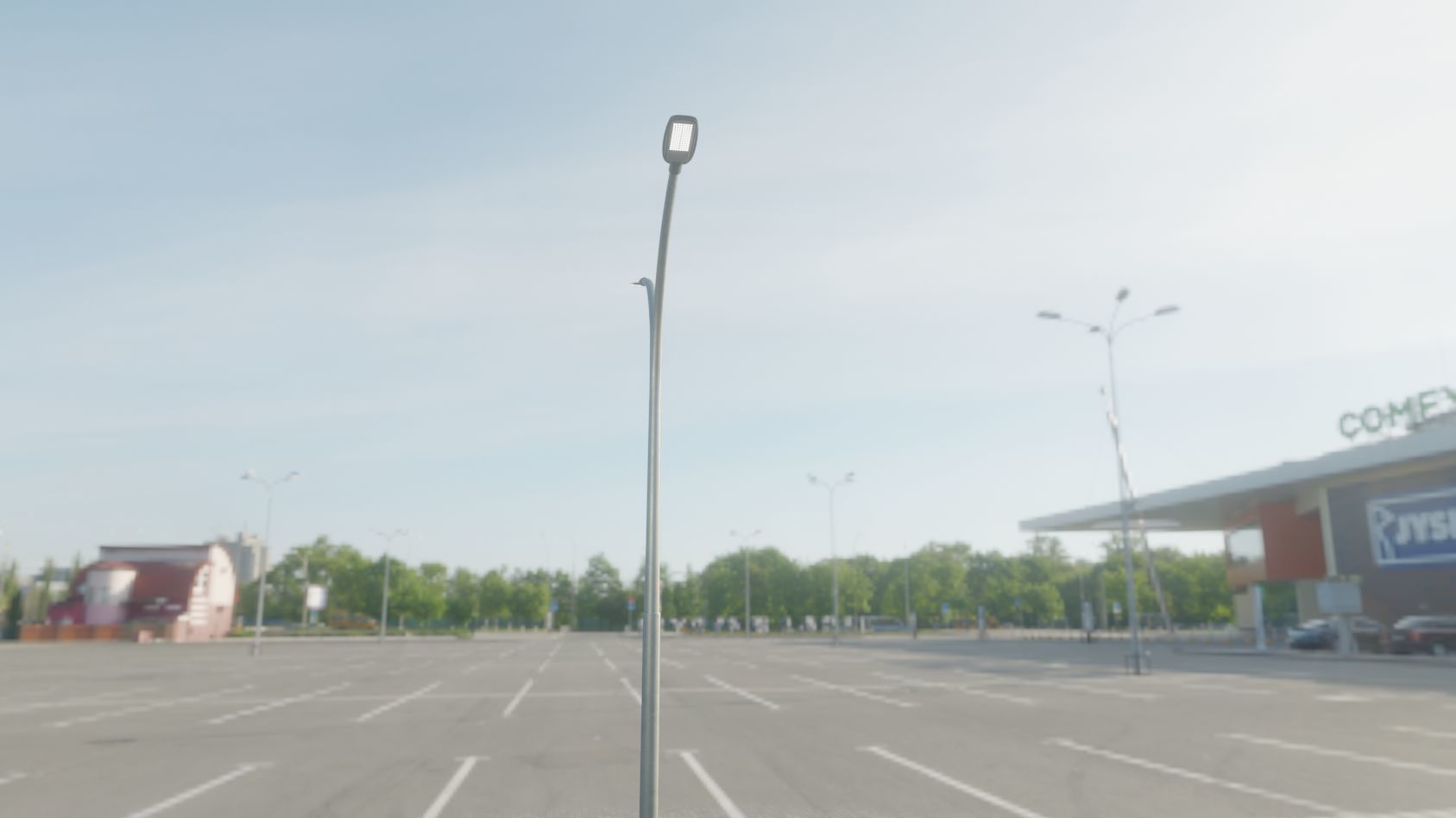Street Light 12 version 10 6m with pole 4 Low-poly 3D model_67