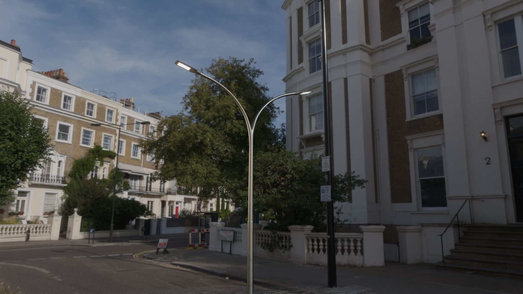 Street Light 12 version 10 6m with pole 4 Low-poly 3D model_3