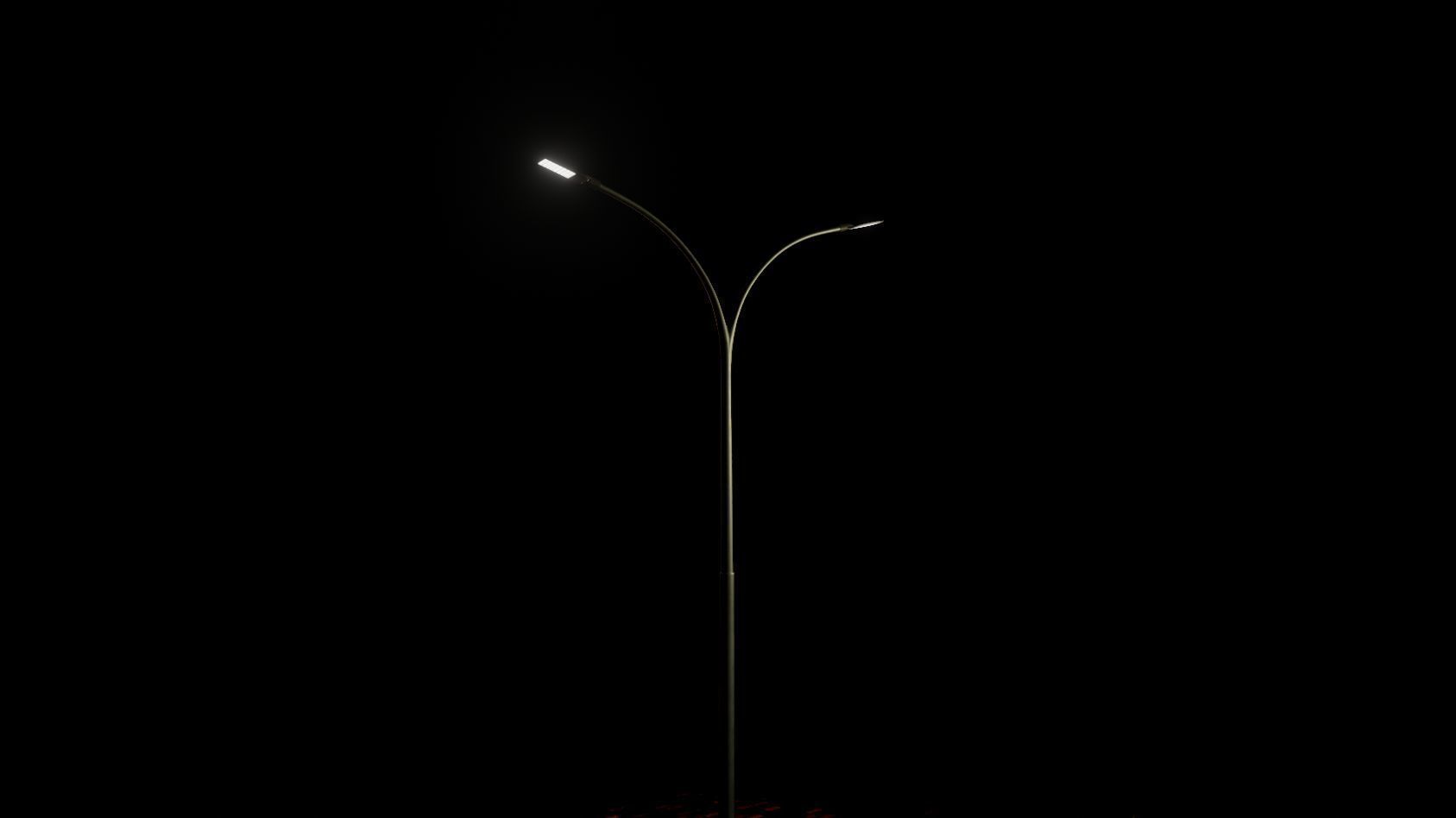 Street Light 12 version 10 6m with pole 4 Low-poly 3D model_73