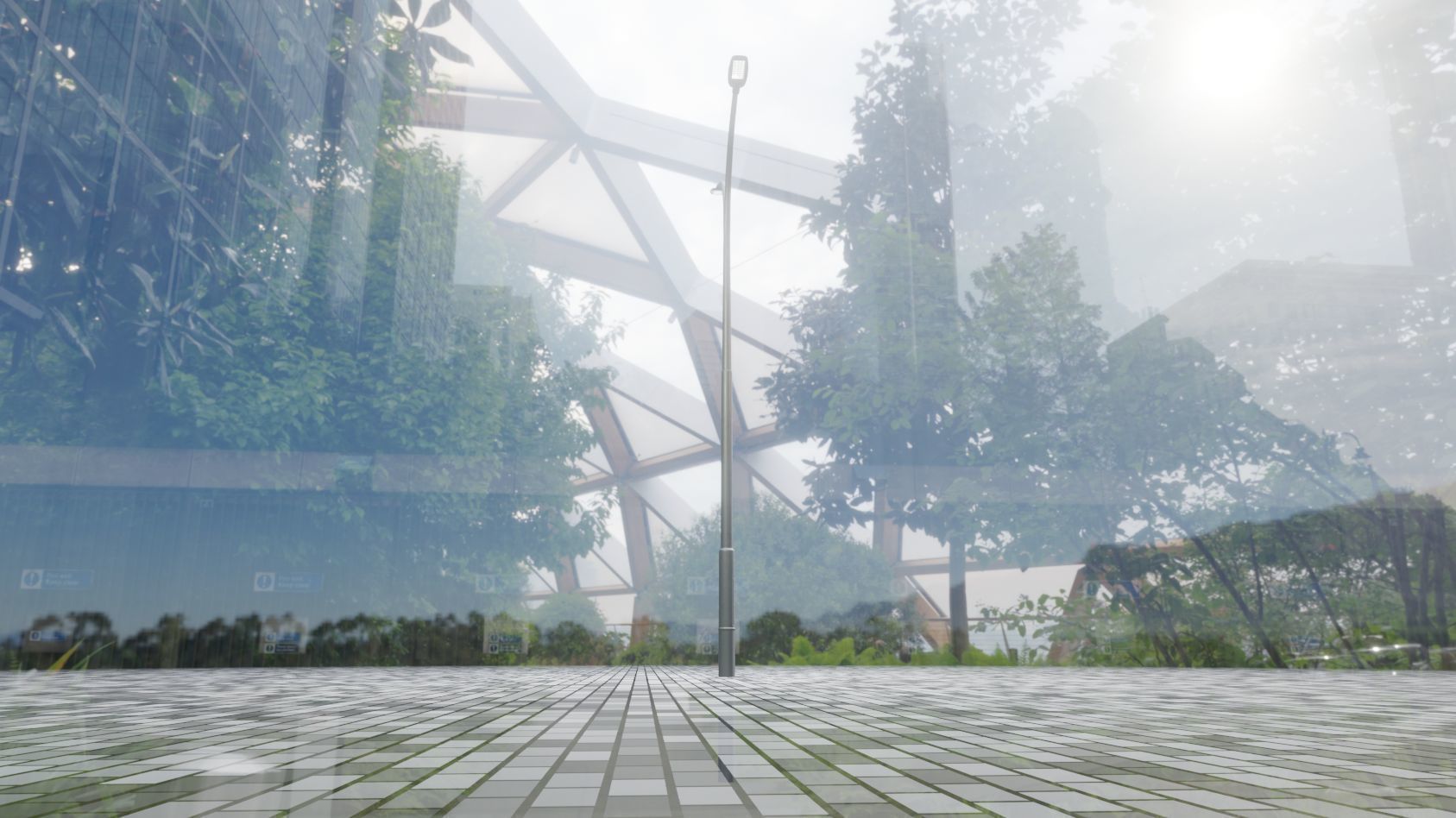 Street Light 12 version 10 6m with pole 4 Low-poly 3D model_34