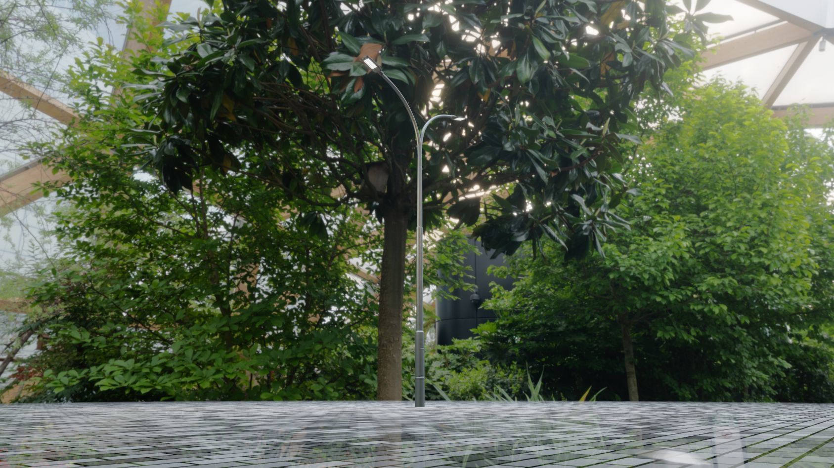 Street Light 12 version 10 6m with pole 4 Low-poly 3D model_38