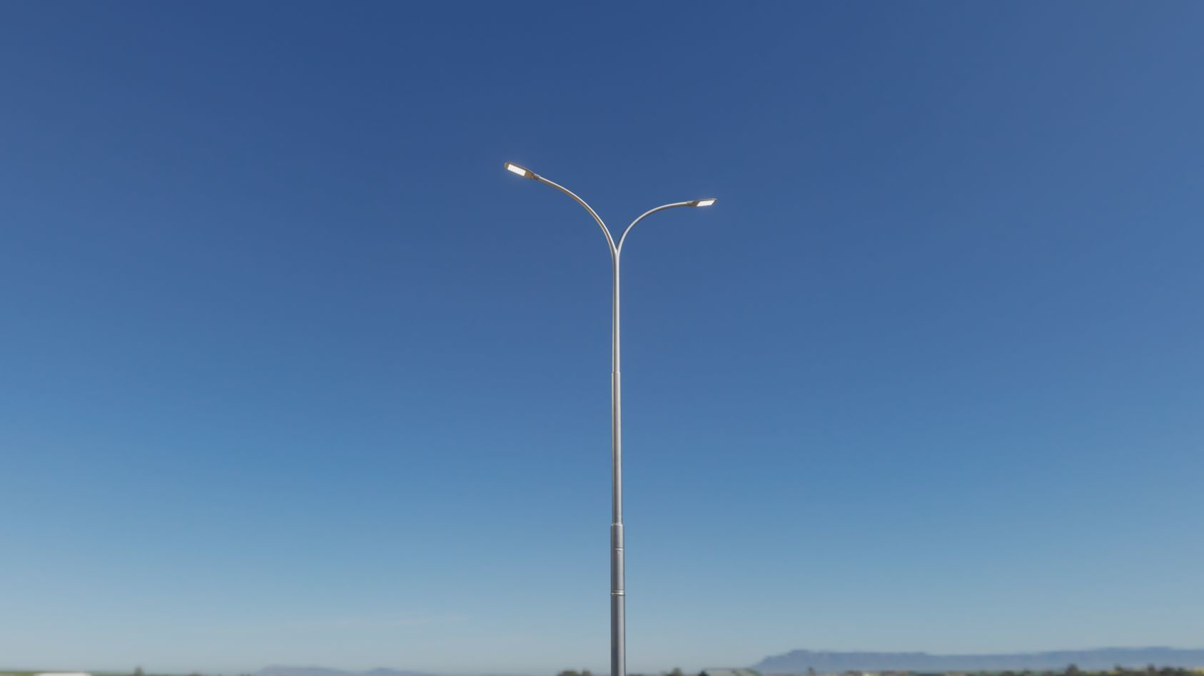 Street Light 12 version 10 6m with pole 4 Low-poly 3D model_41