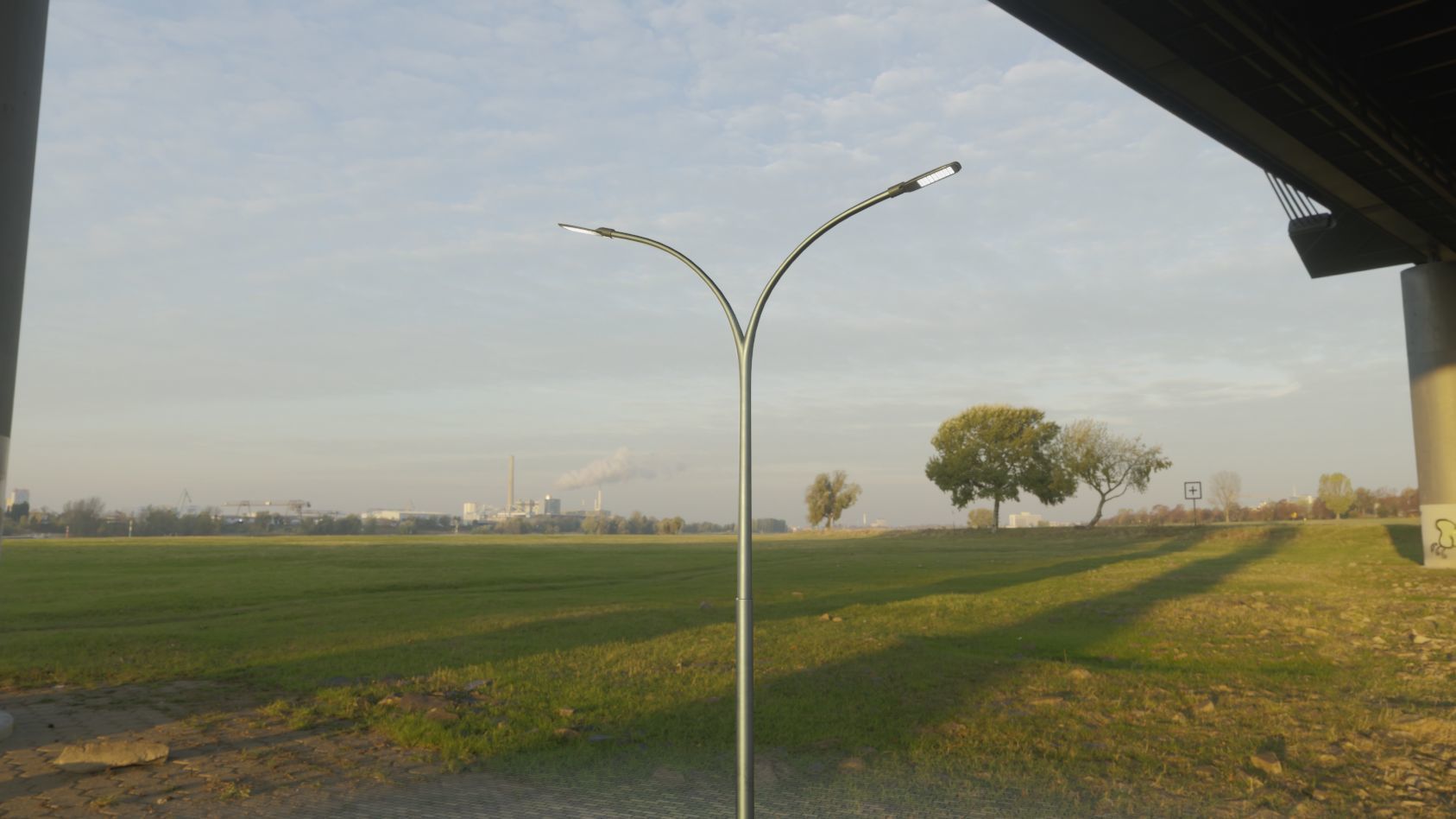 Street Light 12 version 10 6m with pole 4 Low-poly 3D model_8