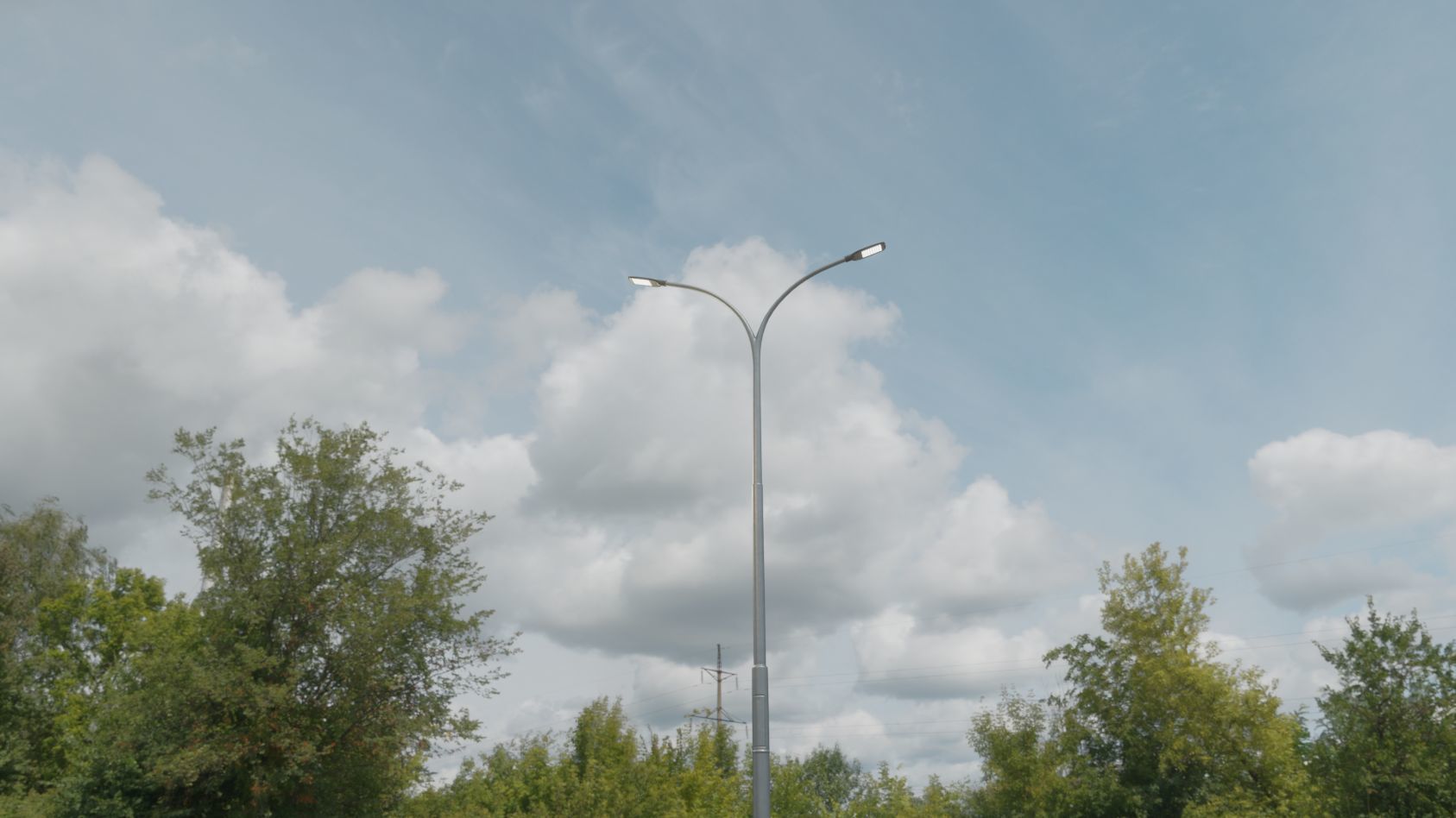 Street Light 12 version 10 6m with pole 4 Low-poly 3D model_44