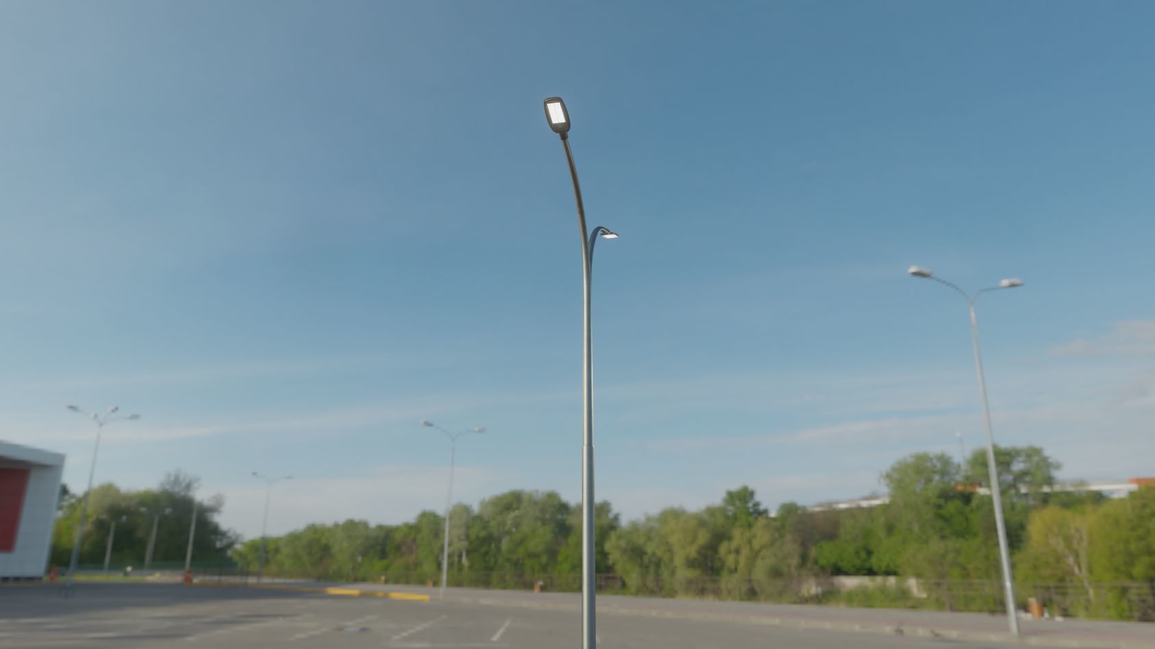 Street Light 12 version 10 6m with pole 4 Low-poly 3D model_52