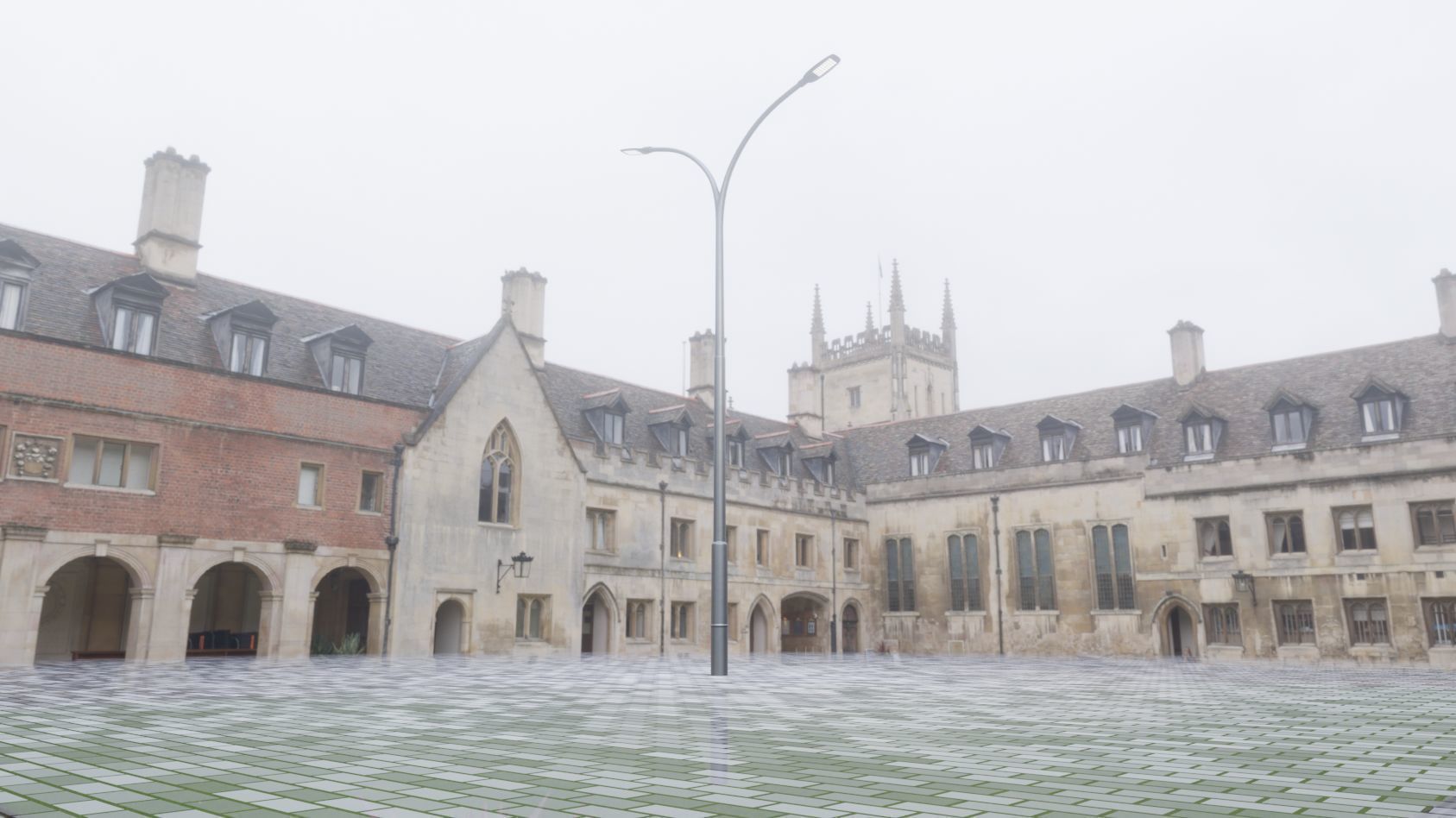 Street Light 12 version 10 6m with pole 4 Low-poly 3D model_30