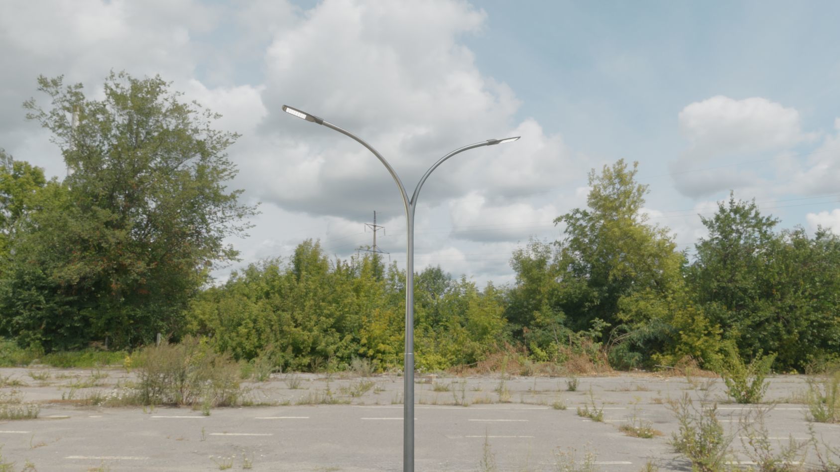 Street Light 12 version 10 6m with pole 4 Low-poly 3D model_4