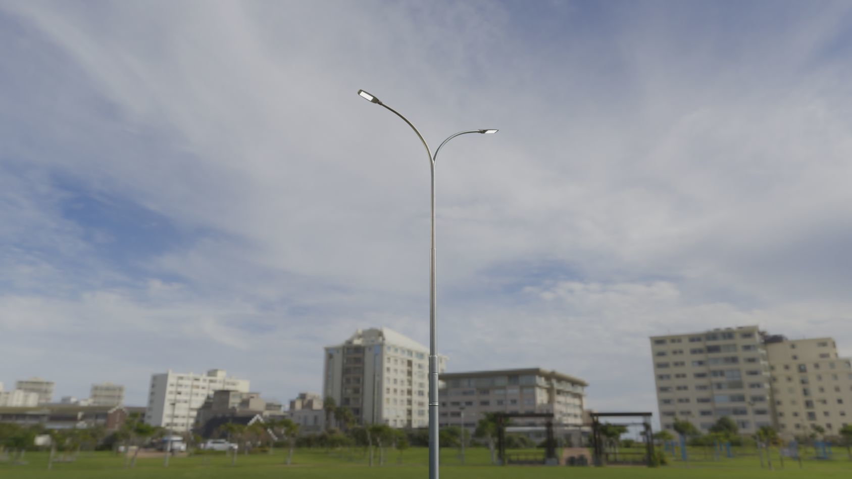 Street Light 12 version 10 6m with pole 4 Low-poly 3D model_40