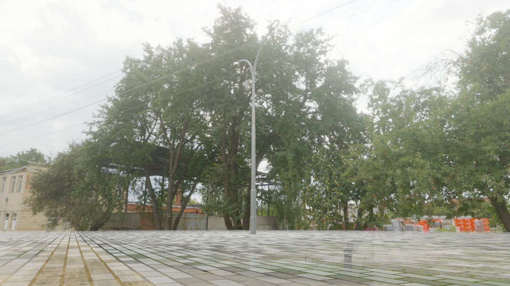 Street Light 12 version 10 6m with pole 4 Low-poly 3D model_32