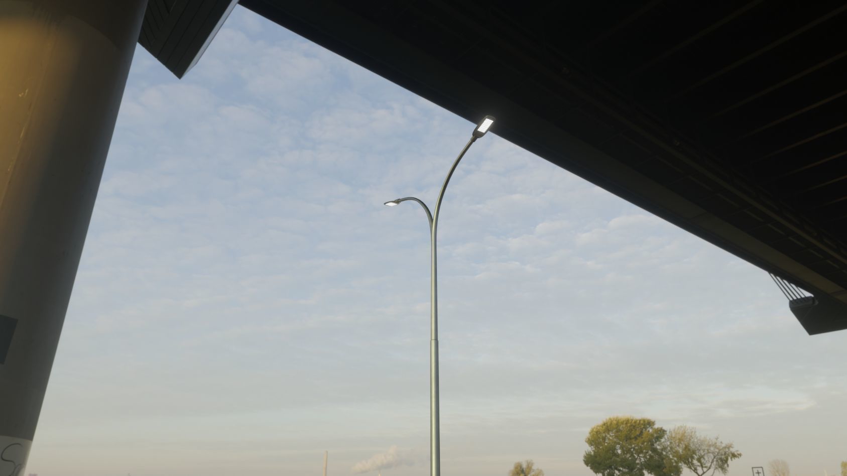 Street Light 12 version 10 6m with pole 4 Low-poly 3D model_48