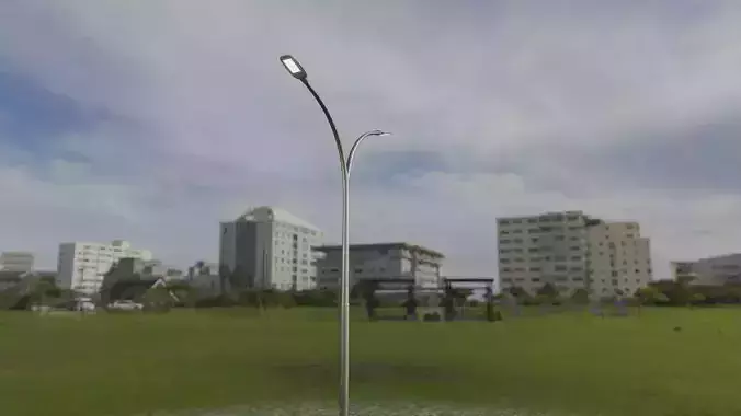 Street Light 12 version 10 6m with pole 4 Low-poly 3D model