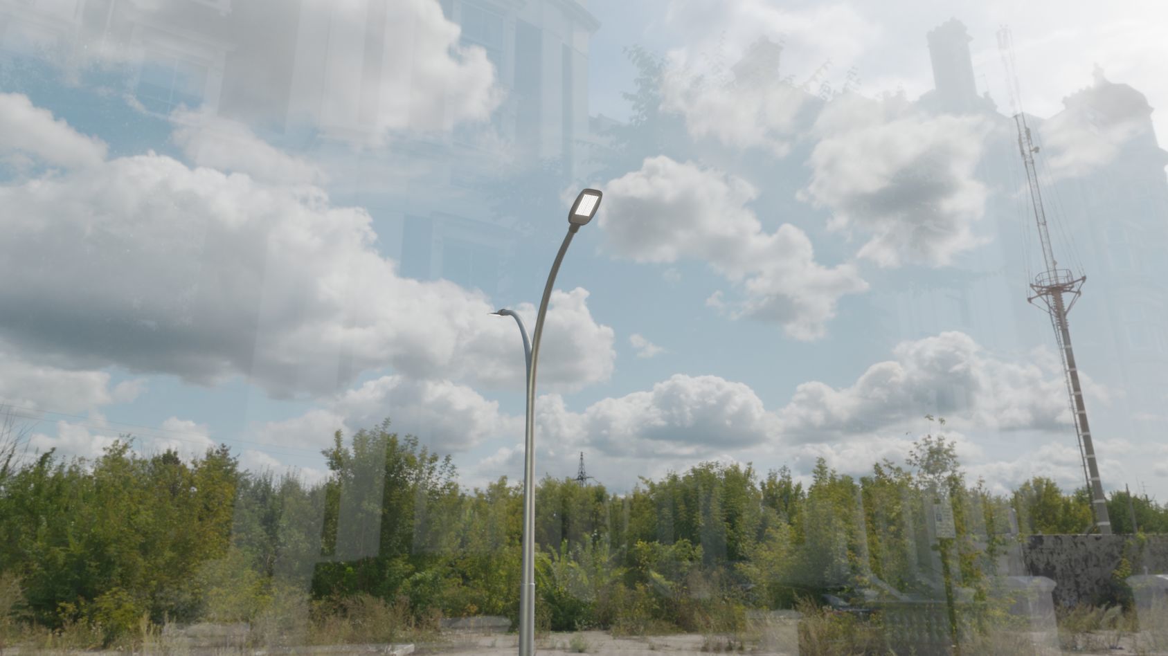 Street Light 12 version 10 6m with pole 4 Low-poly 3D model_66