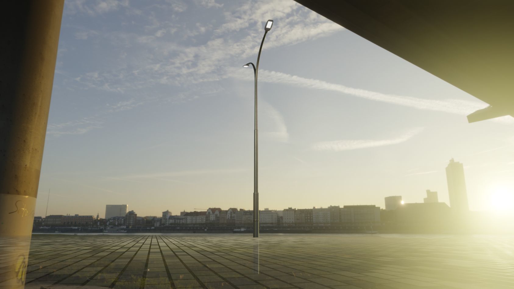 Street Light 12 version 10 6m with pole 4 Low-poly 3D model_33