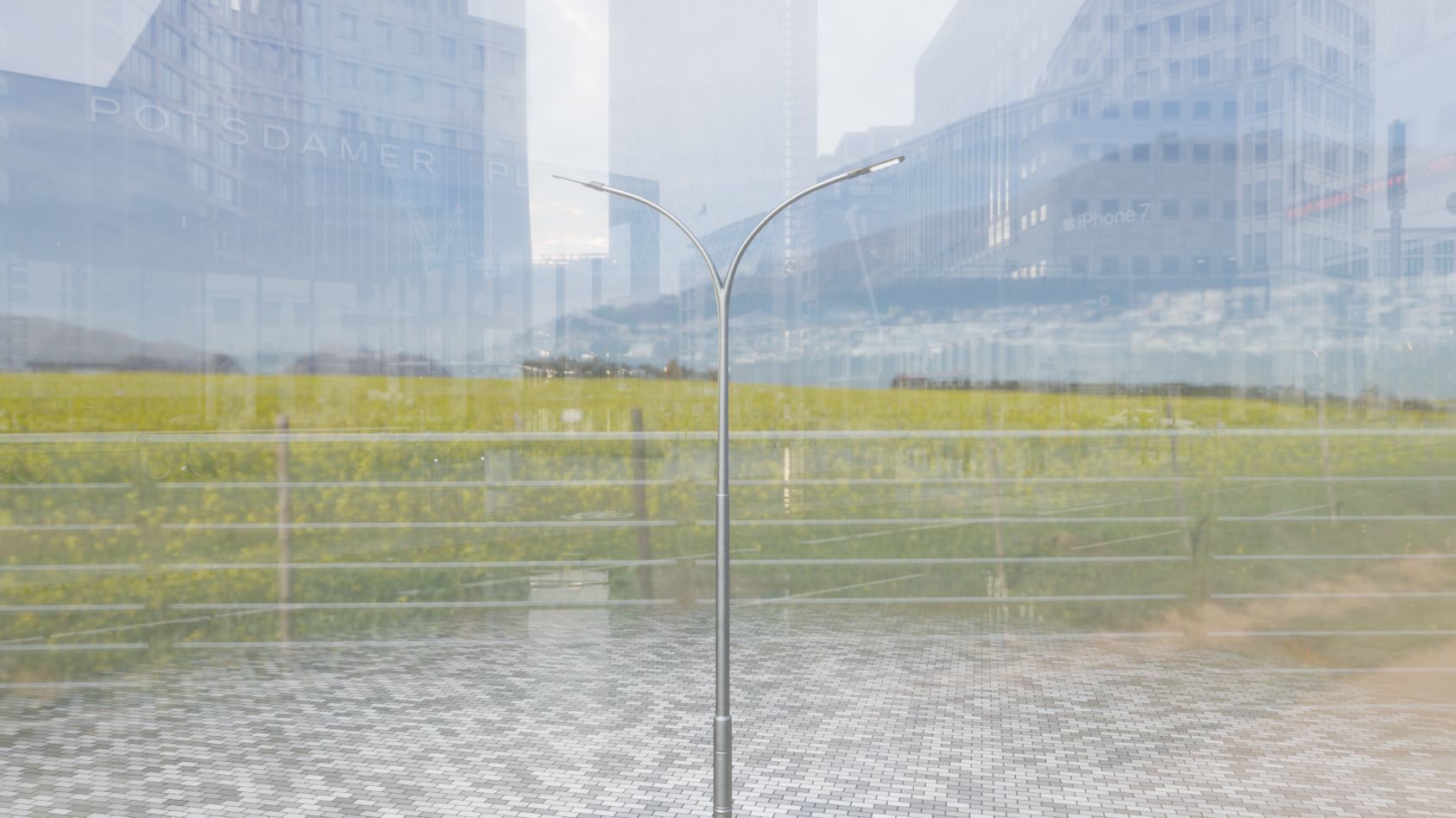 Street Light 12 version 10 6m with pole 4 Low-poly 3D model_95