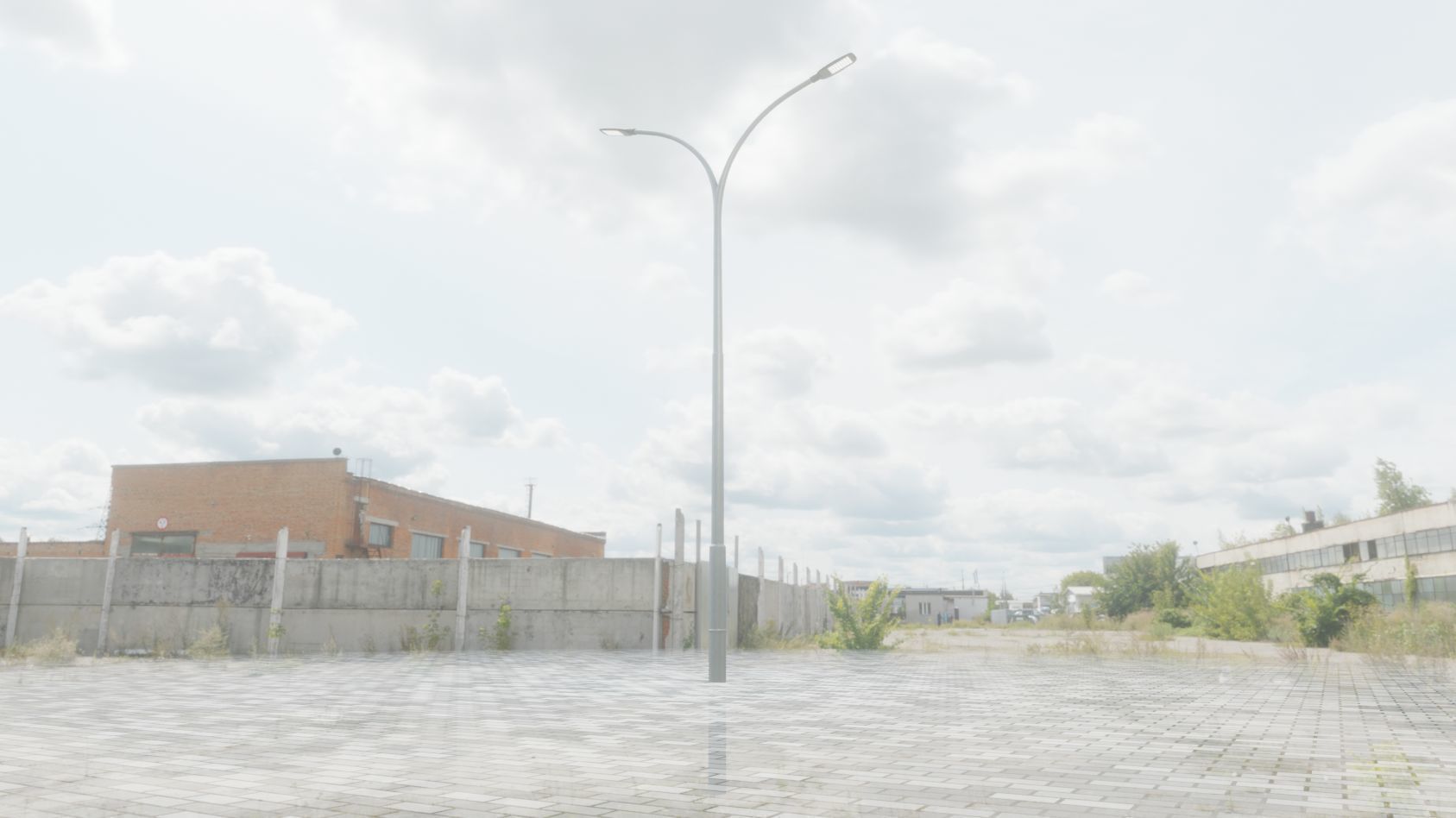 Street Light 12 version 10 6m with pole 4 Low-poly 3D model_29