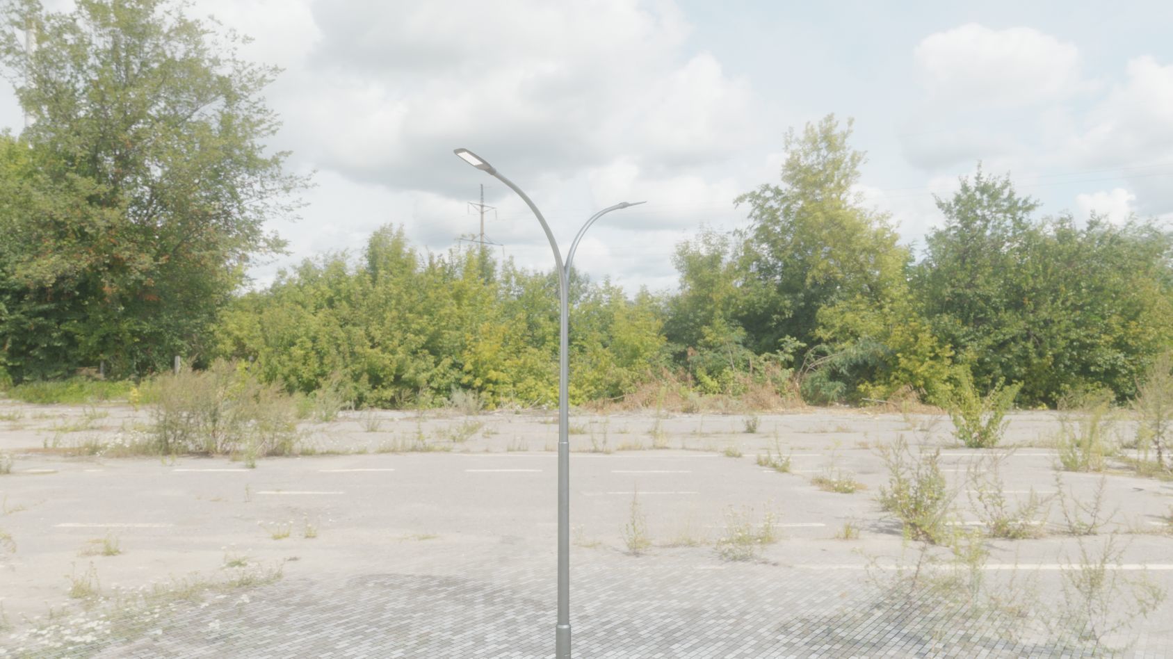 Street Light 12 version 10 6m with pole 4 Low-poly 3D model_88