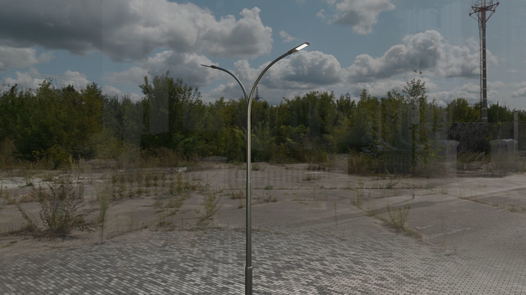 Street Light 12 version 10 6m with pole 4 Low-poly 3D model_80