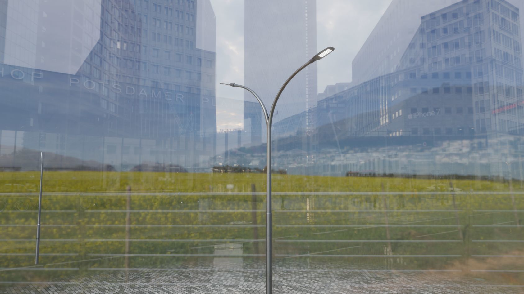 Street Light 12 version 10 6m with pole 4 Low-poly 3D model_10