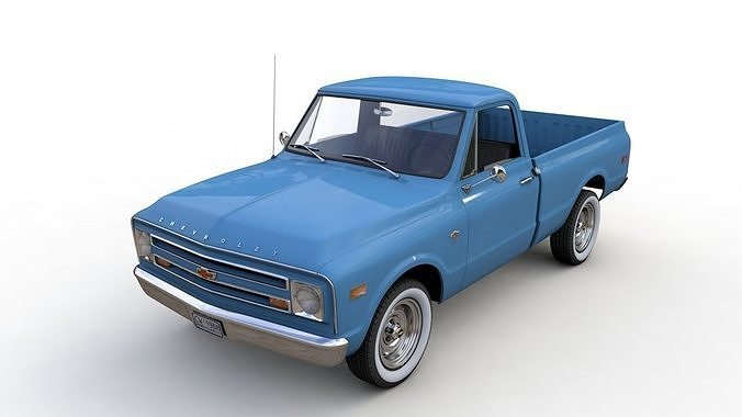 CHEVY C10 PICKUP FLEETSIDE TRUCK 1968 3D model
