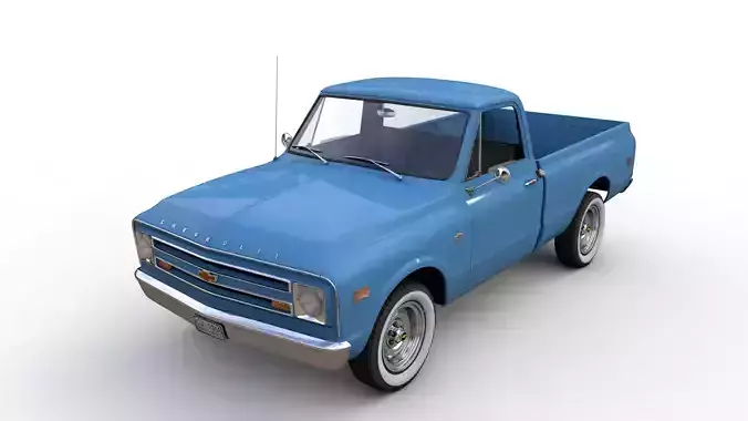 CHEVY C10 PICKUP FLEETSIDE TRUCK 1968 3D model