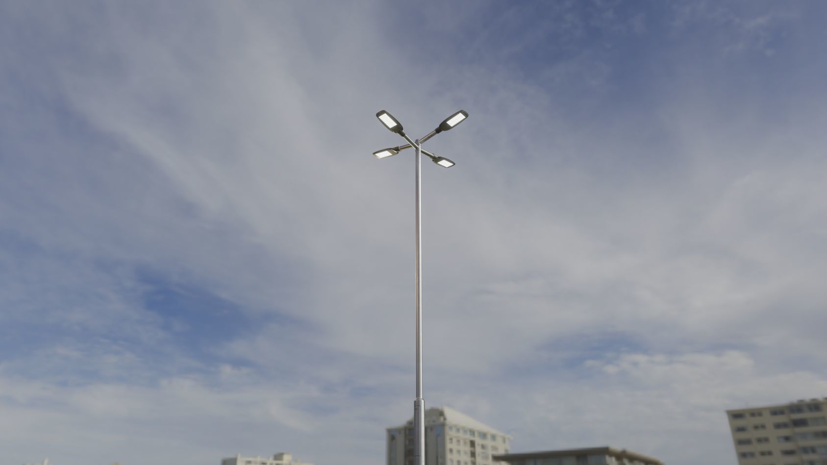 Street Light 12 version 9 5m with pole 2 Low-poly 3D model_64