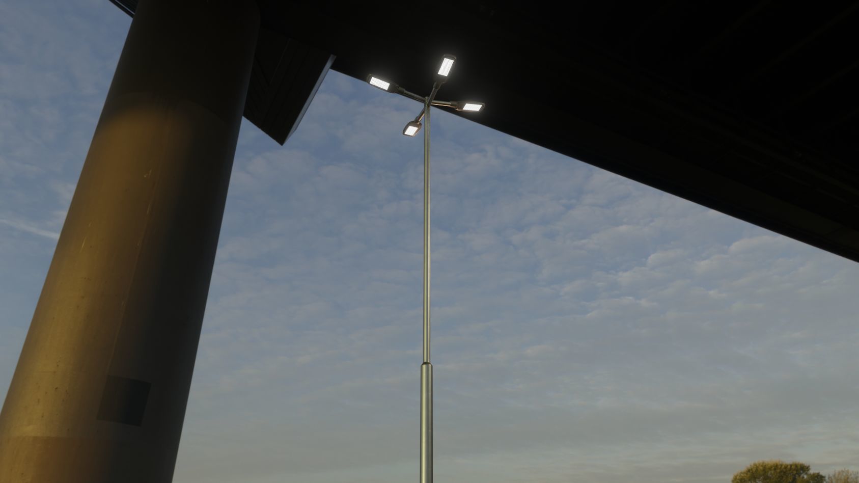 Street Light 12 version 9 5m with pole 2 Low-poly 3D model_52