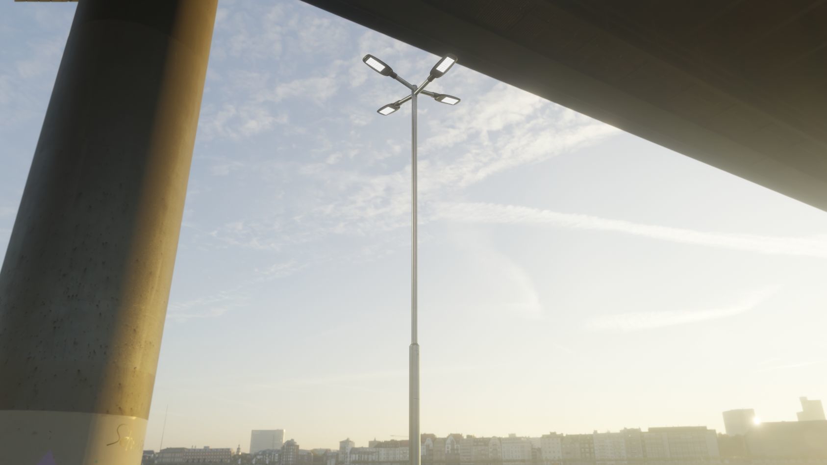 Street Light 12 version 9 5m with pole 2 Low-poly 3D model_7