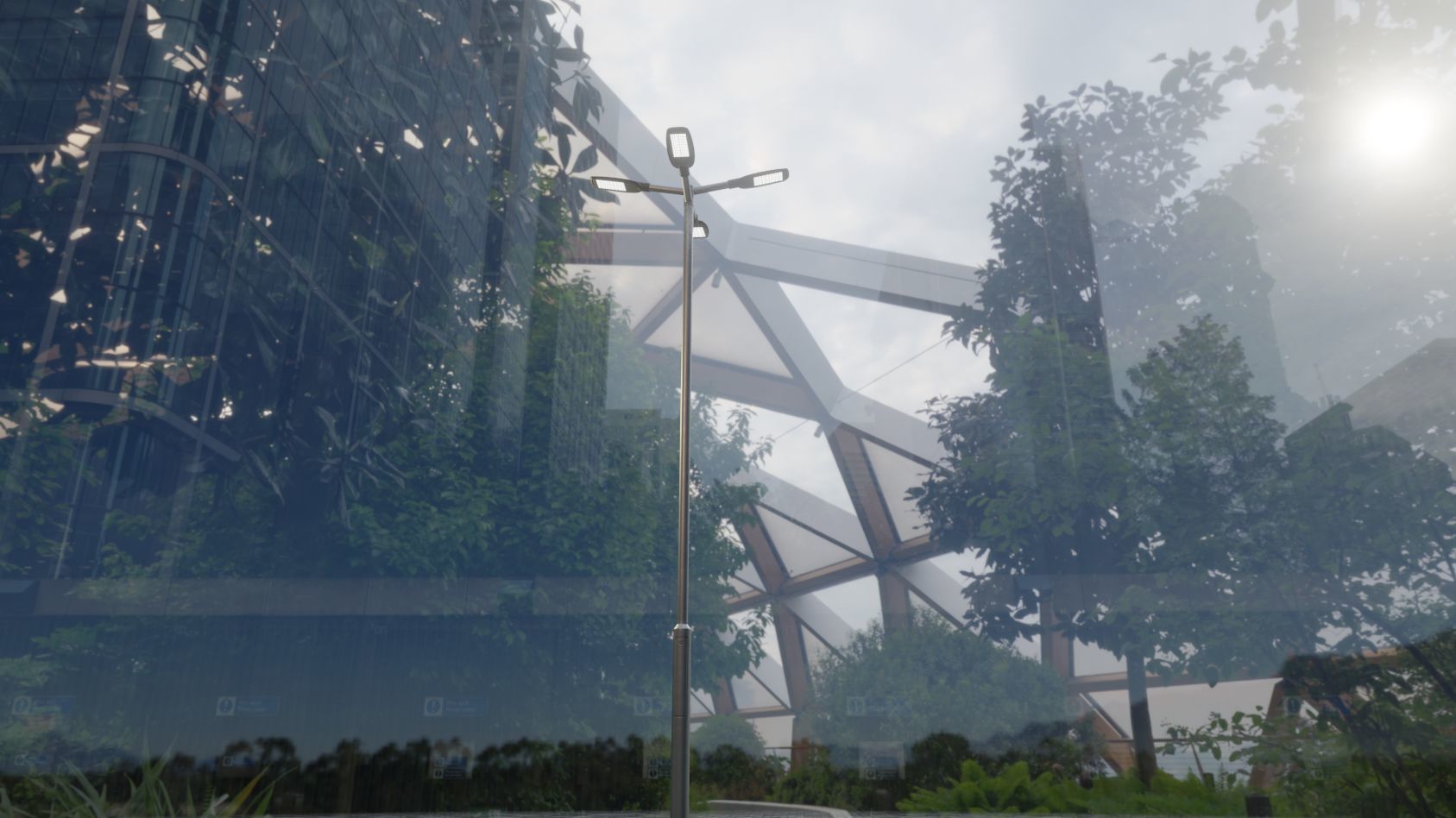 Street Light 12 version 9 5m with pole 2 Low-poly 3D model_38