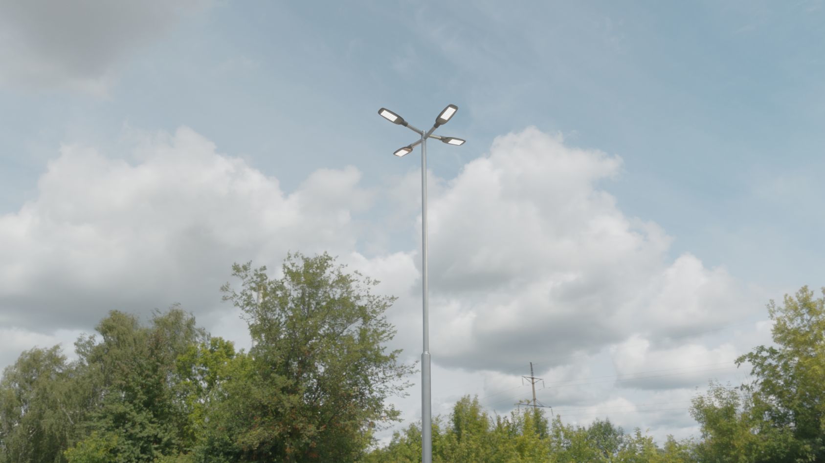 Street Light 12 version 9 5m with pole 2 Low-poly 3D model_18