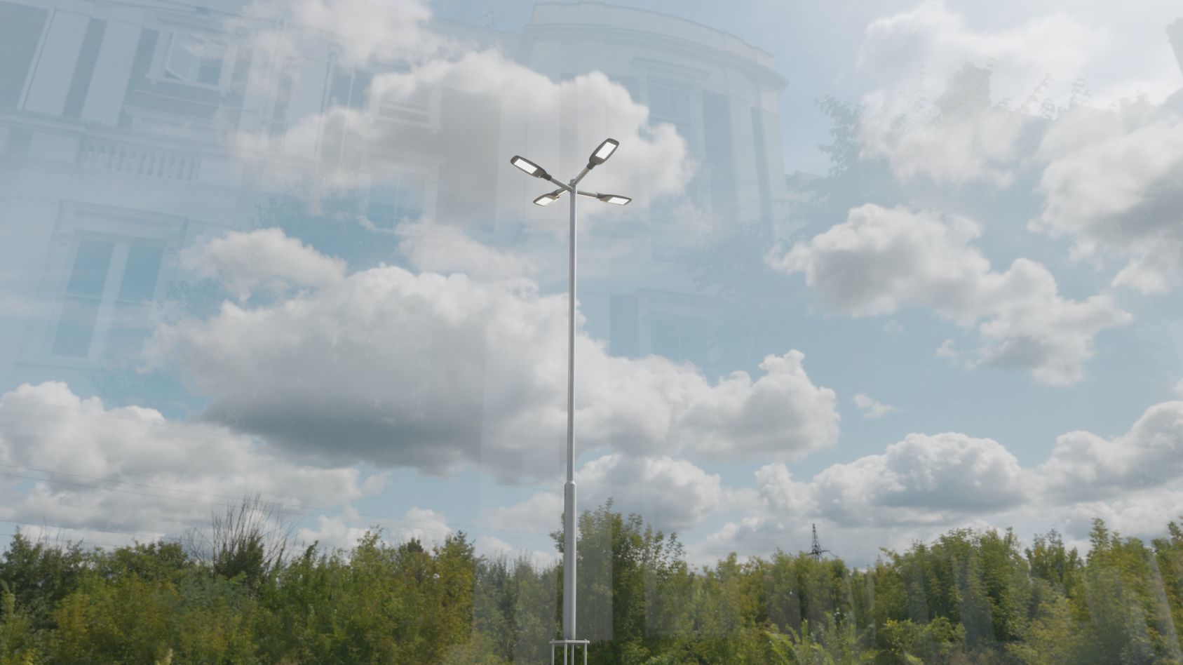 Street Light 12 version 9 5m with pole 2 Low-poly 3D model_10