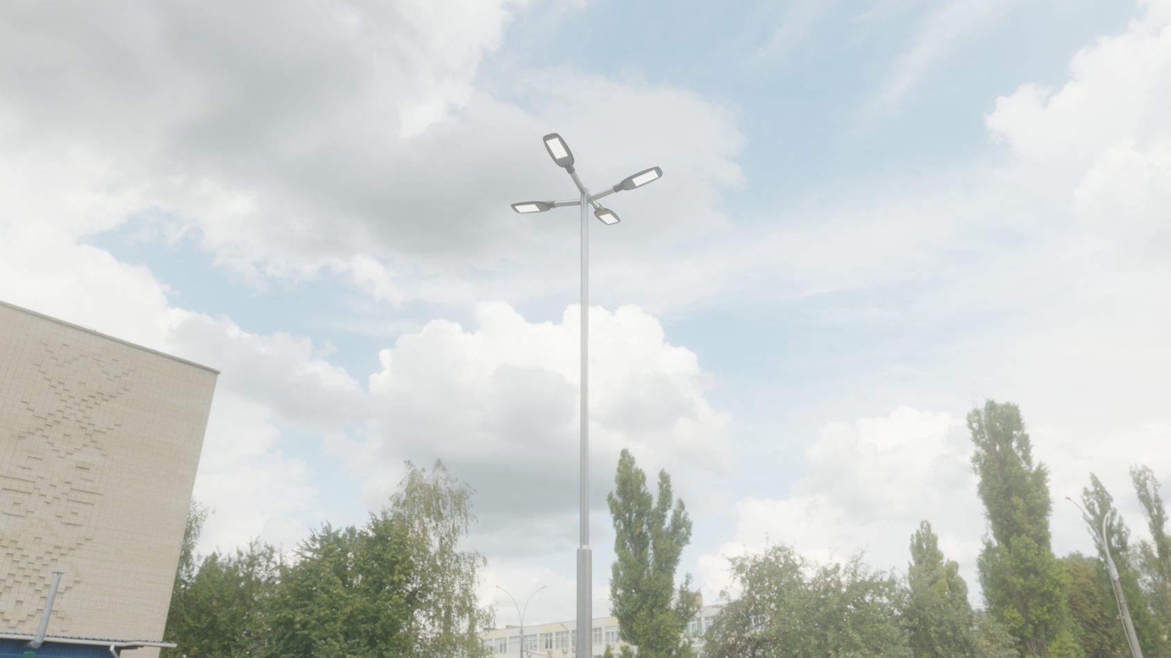 Street Light 12 version 9 5m with pole 2 Low-poly 3D model_71