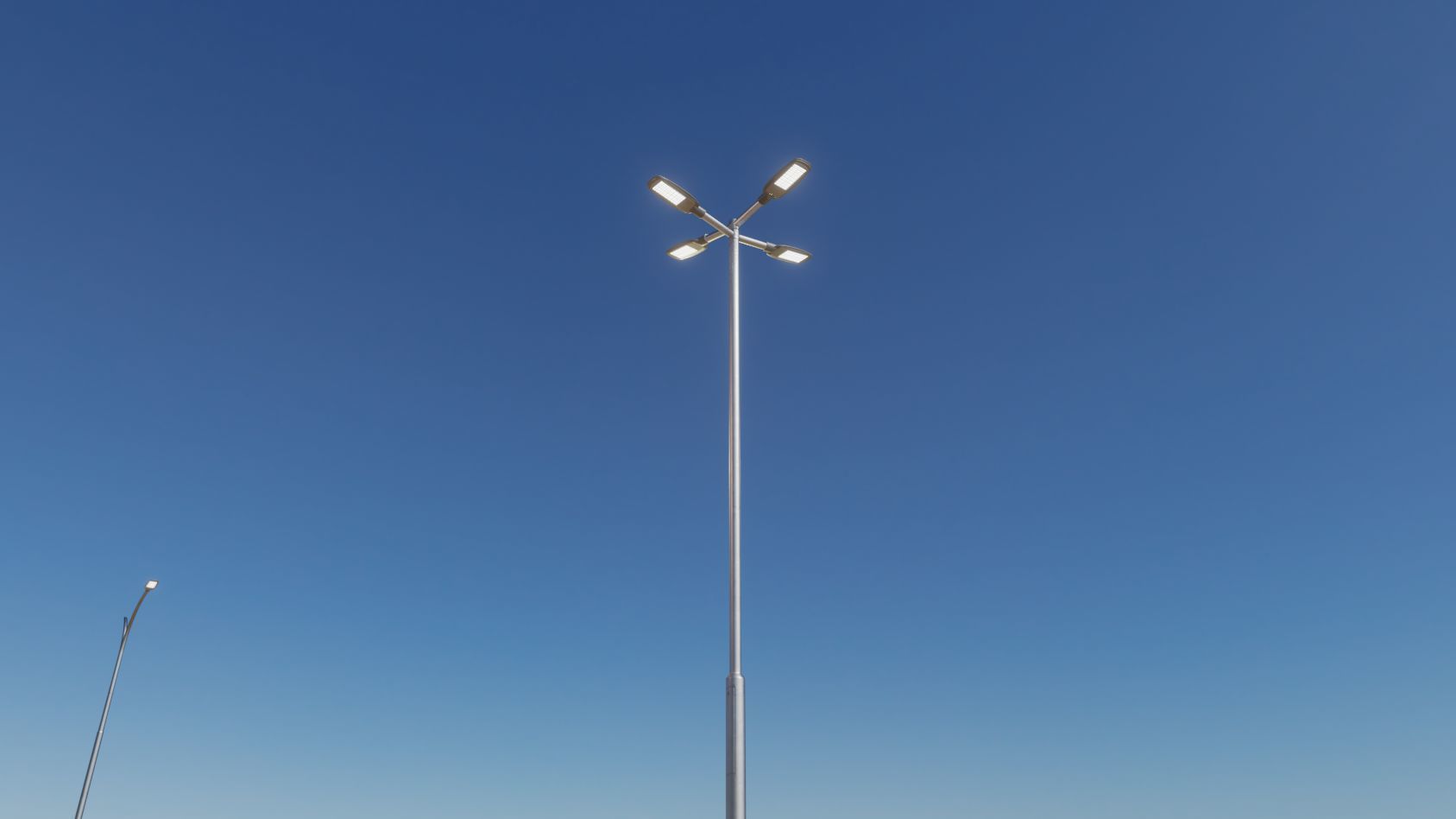 Street Light 12 version 9 5m with pole 2 Low-poly 3D model_65