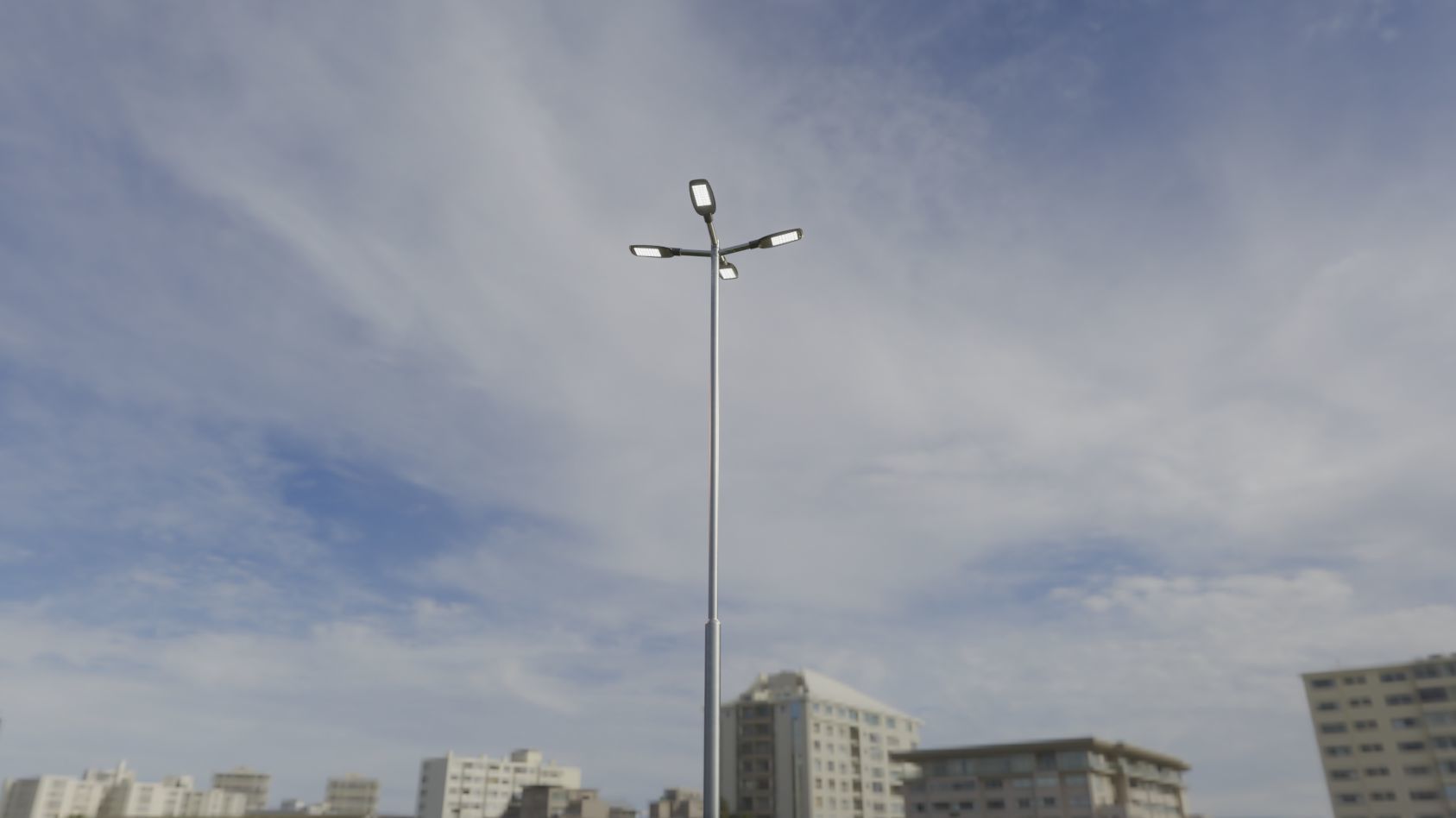 Street Light 12 version 9 5m with pole 2 Low-poly 3D model_14