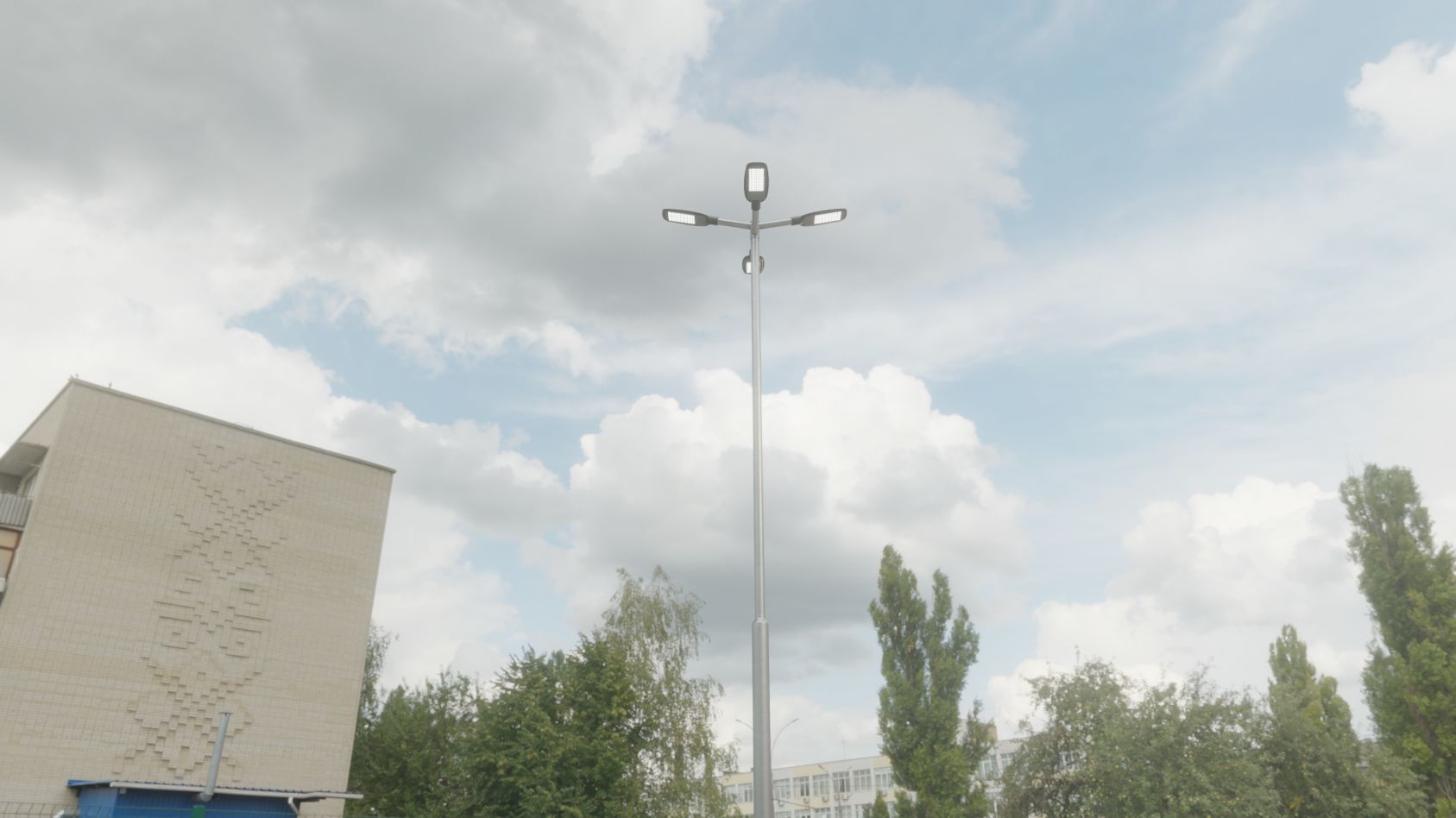 Street Light 12 version 9 5m with pole 2 Low-poly 3D model_21