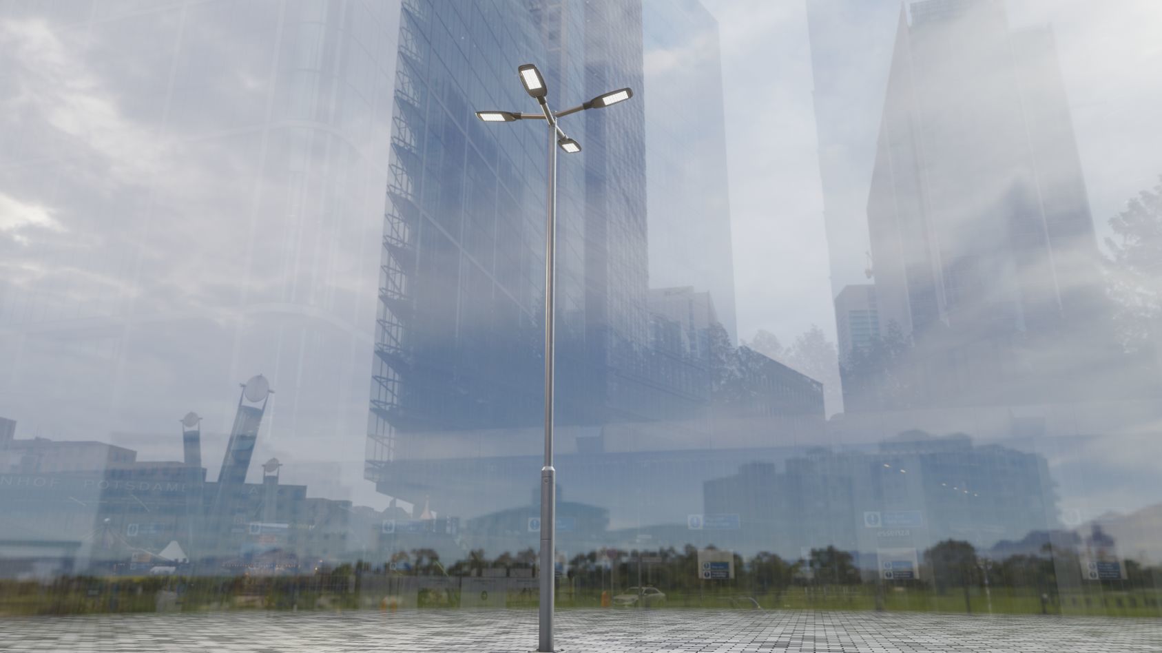 Street Light 12 version 9 5m with pole 2 Low-poly 3D model_39